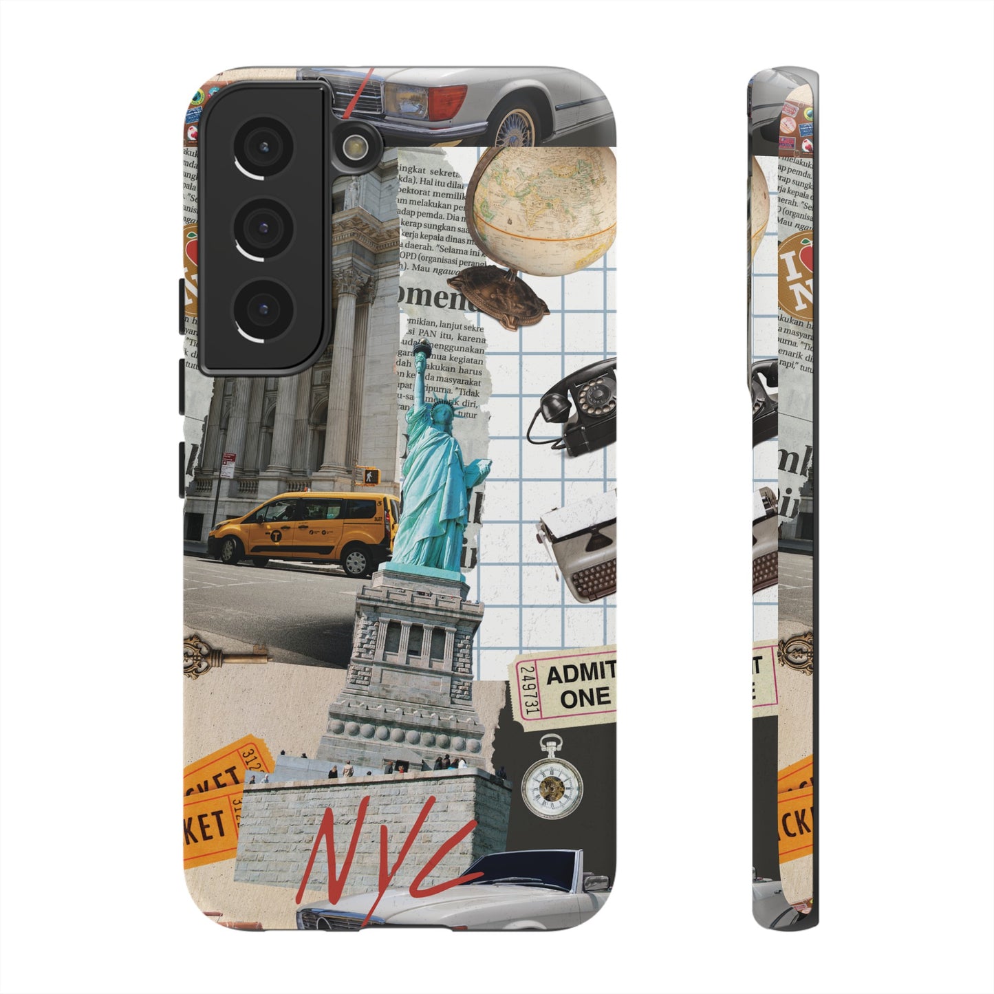 New York City Collage Wallpaper Phone Case | iPhone 15 Plus/ Pro, 14, 13, 12| Google Pixel 7, Pro, 5| Samsung Galaxy S23 All Major Phone Models