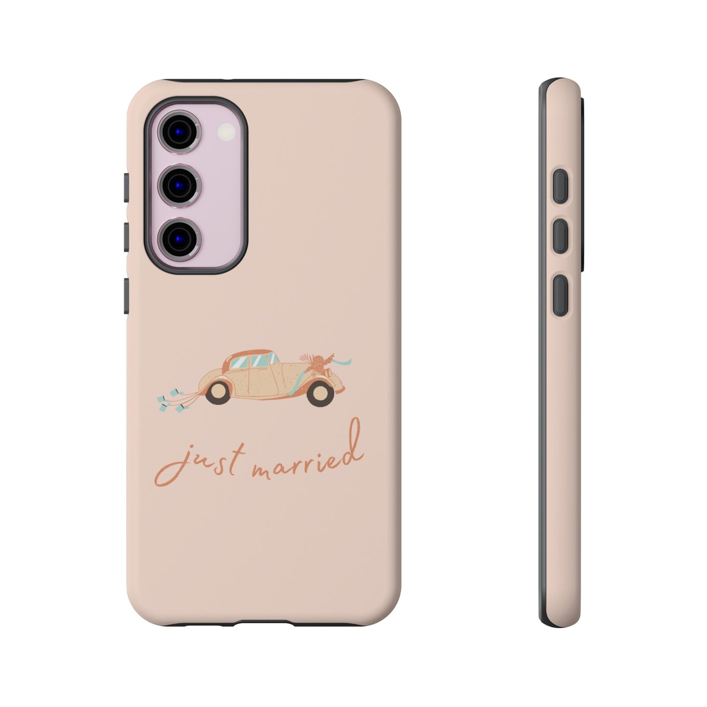 Just Married Phone Case | iPhone 15 Plus/ Pro, 14, 13, 12| Google Pixel 7, Pro, 5| Samsung Galaxy S23 All Major Phone Models