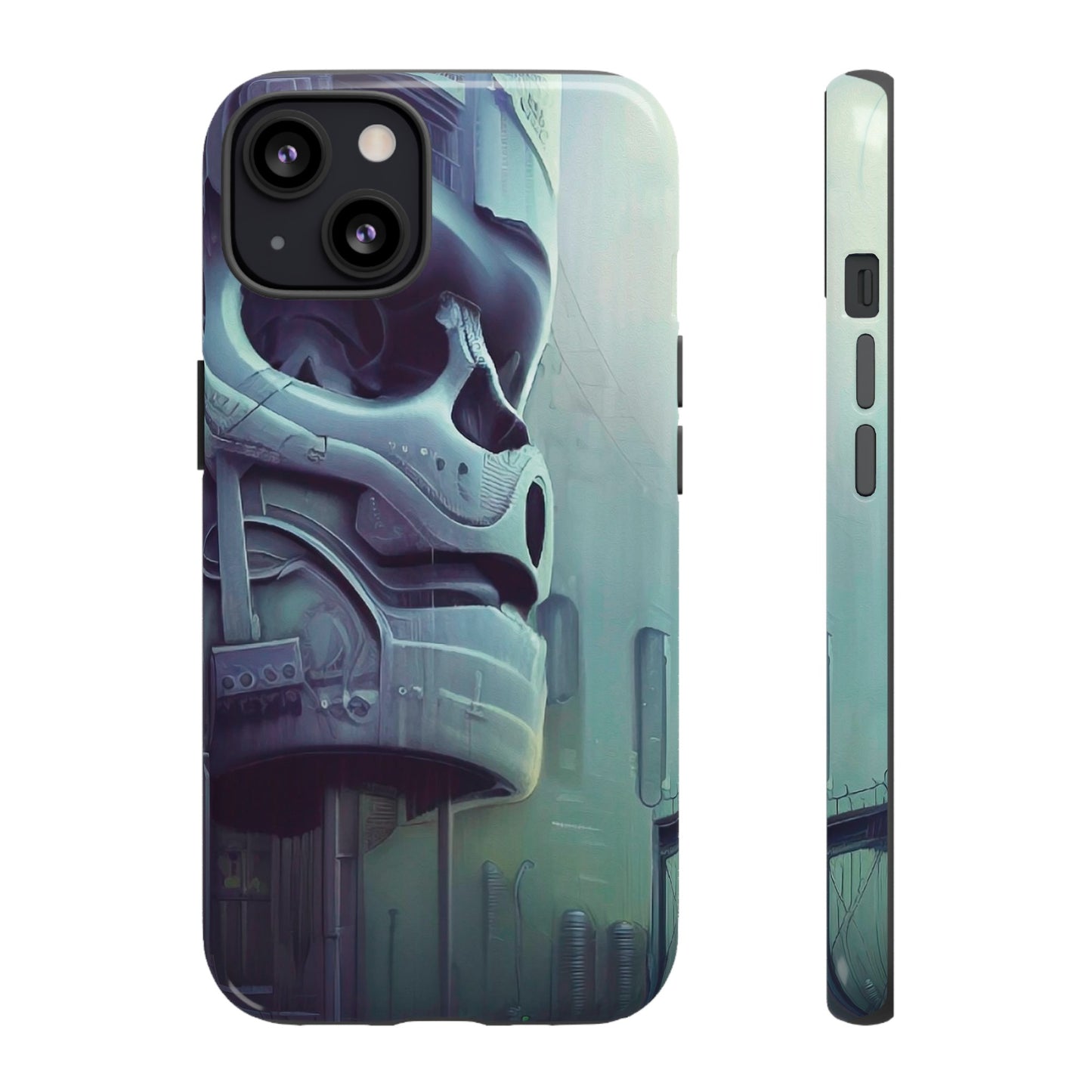 Sci-Fi Skull Wallpaper Phone Case | iPhone 15 Plus/ Pro, 14, 13, 12| Google Pixel 7, Pro, 5| Samsung Galaxy S23 All Major Phone Models