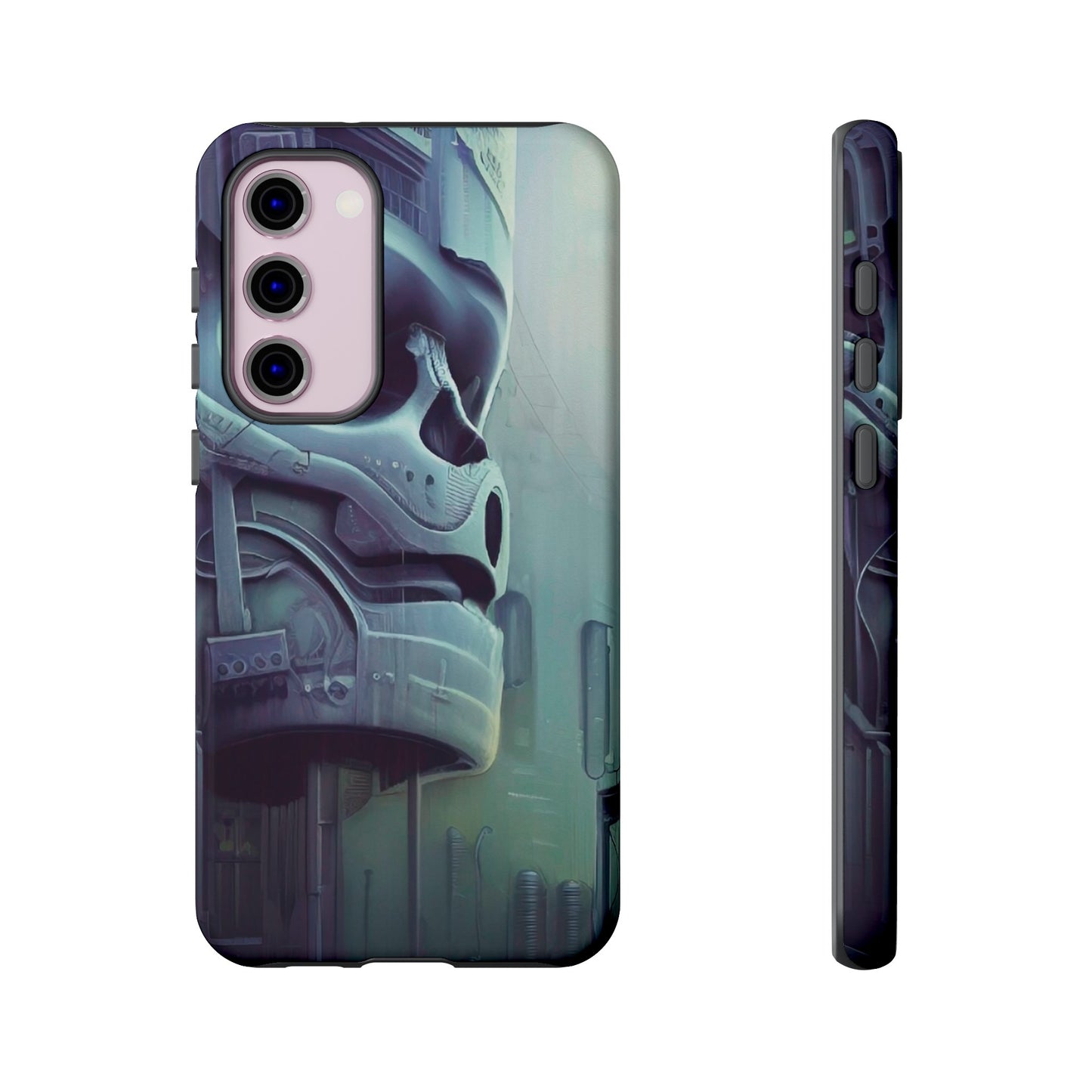 Sci-Fi Skull Wallpaper Phone Case | iPhone 15 Plus/ Pro, 14, 13, 12| Google Pixel 7, Pro, 5| Samsung Galaxy S23 All Major Phone Models