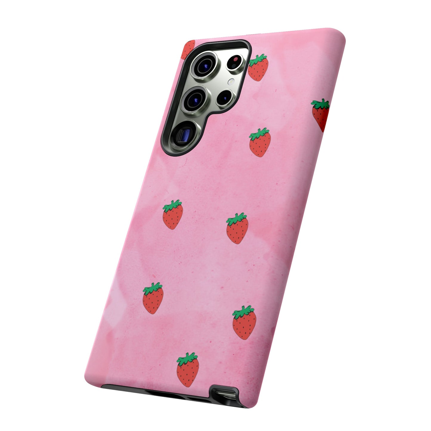 Strawberry Wallpaper Phone Case | iPhone 15 Plus/ Pro, 14, 13, 12| Google Pixel 7, Pro, 5| Samsung Galaxy S23 All Major Phone Models