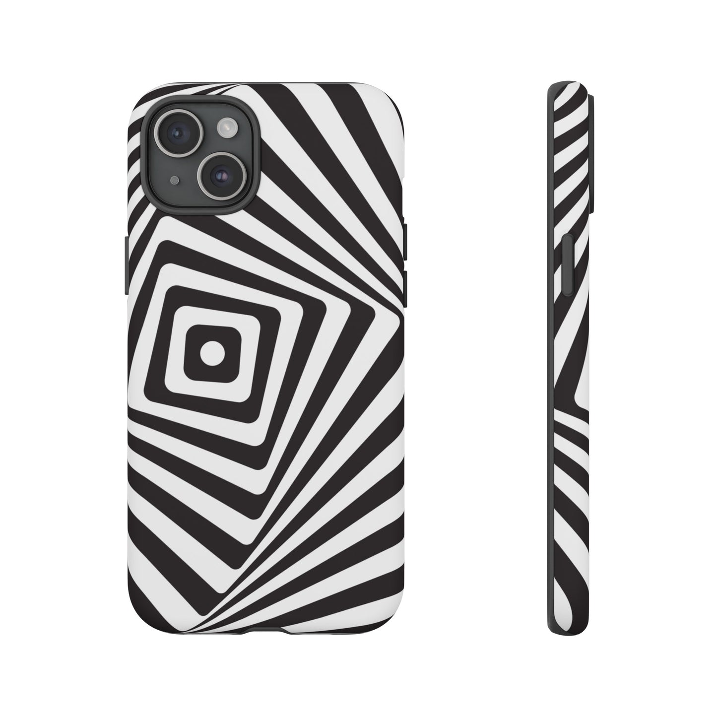 Black & White Spiral Wallpaper Phone Case | iPhone 15 Plus/ Pro, 14, 13, 12| Google Pixel 7, Pro, 5| Samsung Galaxy S23 All Major Phone Models