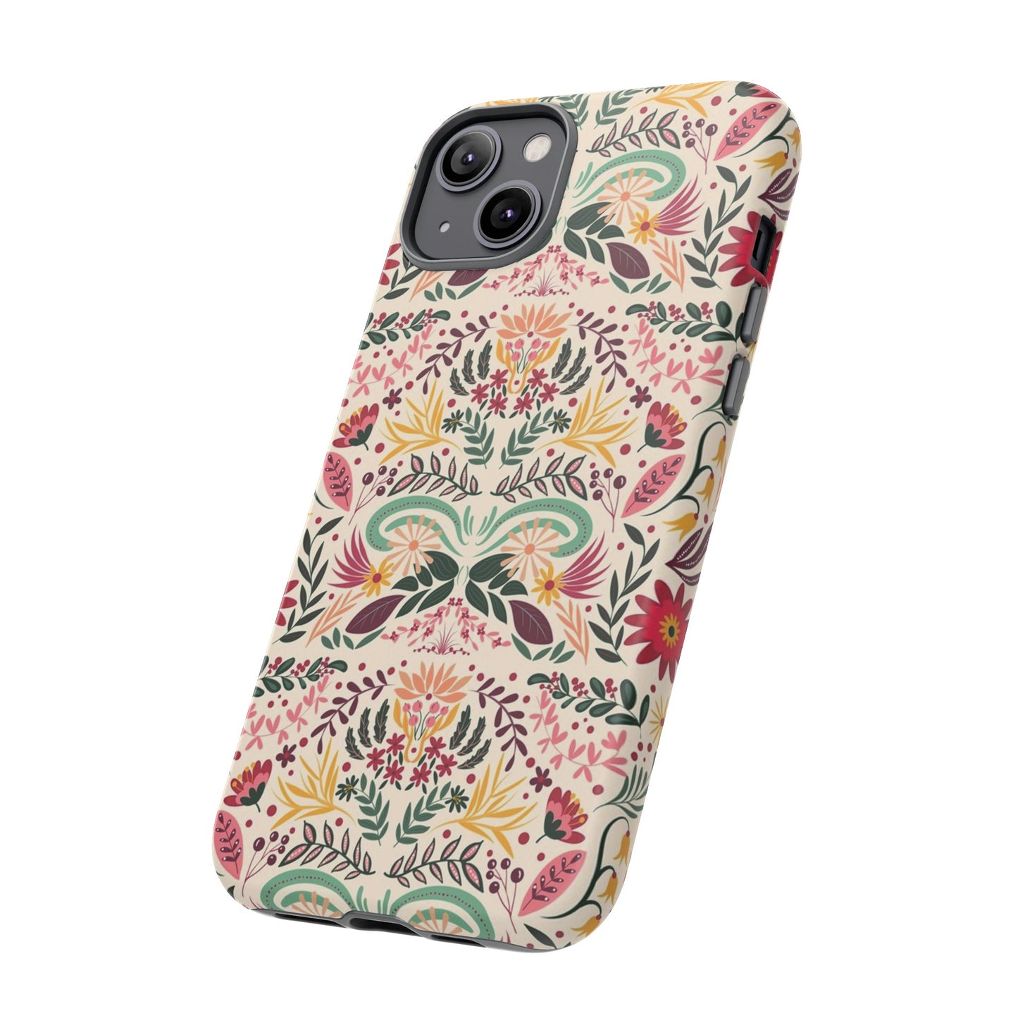 Bright Floral Wallpaper Phone Case | iPhone 15 Plus/ Pro, 14, 13, 12| Google Pixel 7, Pro, 5| Samsung Galaxy S23 All Major Phone Models