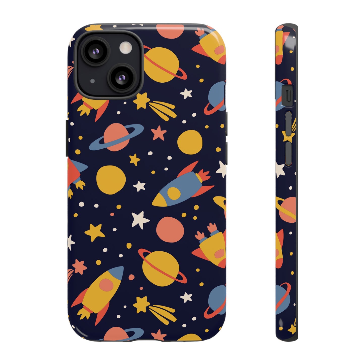 Cartoon Space Wallpaper Phone Case | iPhone 15 Plus/ Pro, 14, 13, 12| Google Pixel 7, Pro, 5| Samsung Galaxy S23 All Major Phone Models