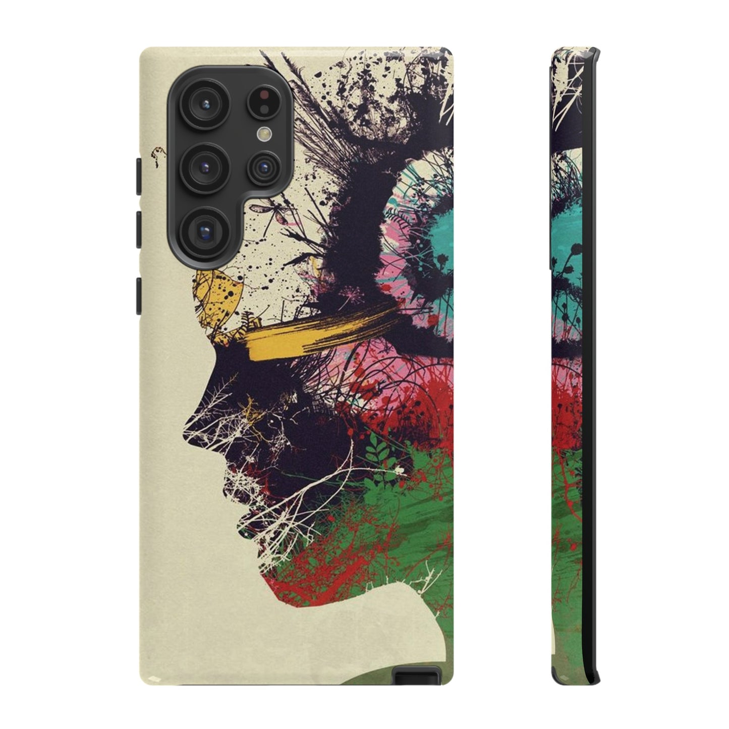 Woman’s Face Painting Wallpaper Phone Case |iPhone 15 Plus/ Pro,14, 13, 12| Google Pixel 7, Pro, 5|Samsung Galaxy S23 All Major Phone Models