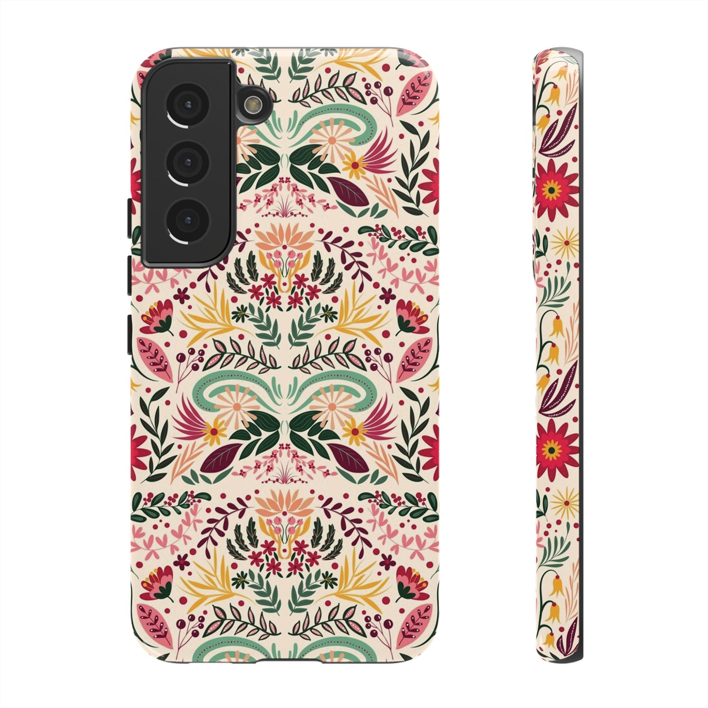 Bright Floral Wallpaper Phone Case | iPhone 15 Plus/ Pro, 14, 13, 12| Google Pixel 7, Pro, 5| Samsung Galaxy S23 All Major Phone Models