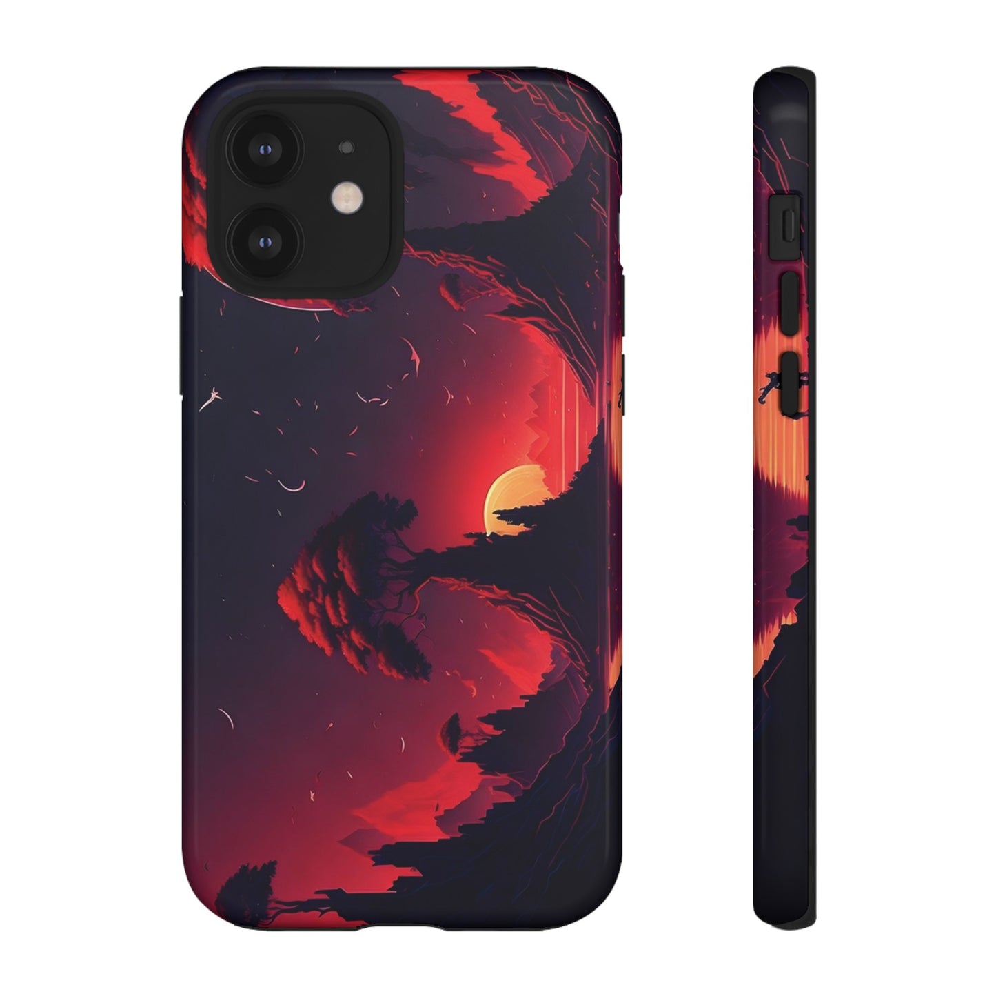 Red Sunset Wallpaper Phone Case | iPhone 15 Plus/ Pro, 14, 13, 12| Google Pixel 7, Pro, 5| Samsung Galaxy S23 All Major Phone Models