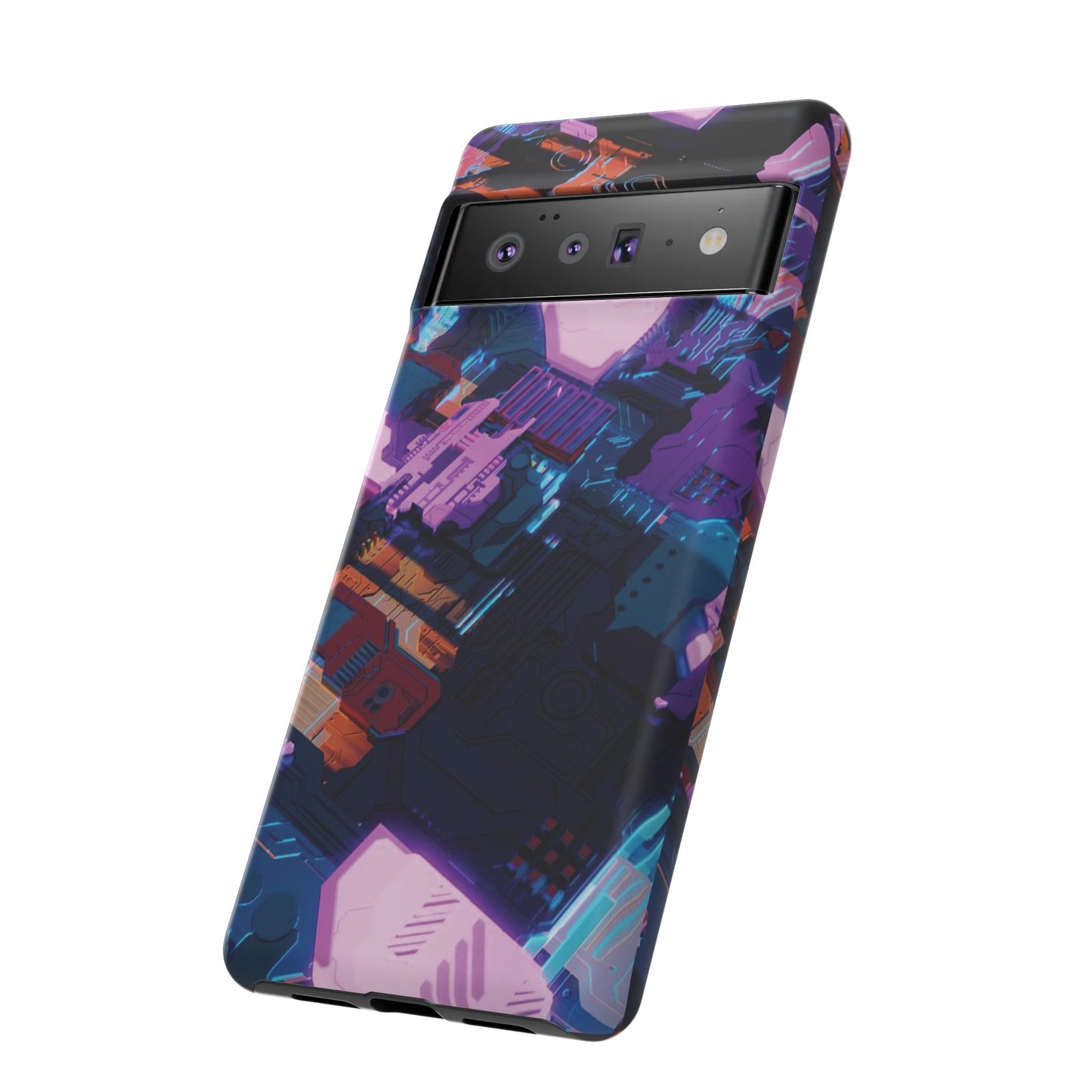 Purple Circuit Board Wallpaper Phone Case | iPhone 15 Plus/ Pro, 14, 13, 12| Google Pixel 7, Pro, 5| Samsung Galaxy S23 All Major Phone Models