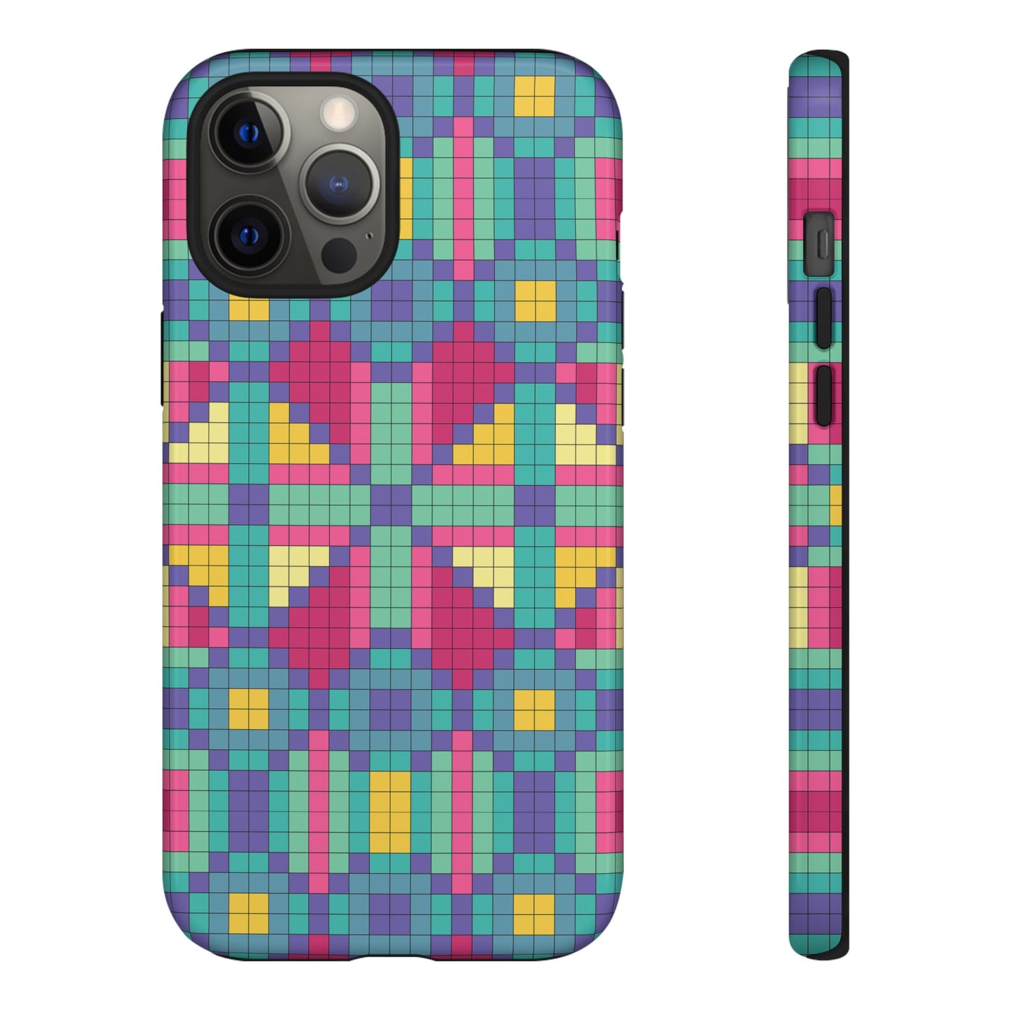 Block Geometric Wallpaper Phone Case | iPhone 15 Plus/ Pro, 14, 13, 12| Google Pixel 7, Pro, 5| Samsung Galaxy S23 All Major Phone Models