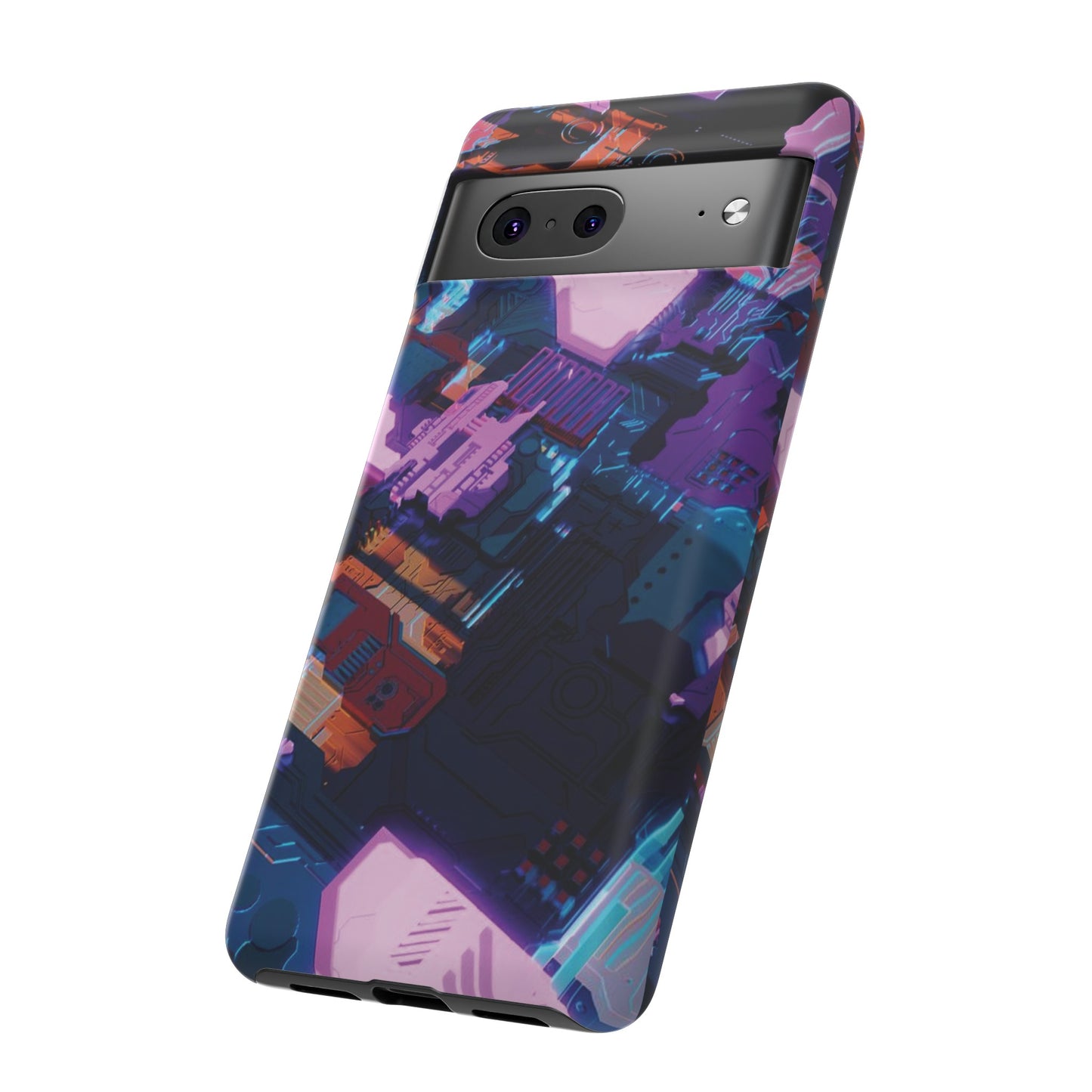 Purple Circuit Board Wallpaper Phone Case | iPhone 15 Plus/ Pro, 14, 13, 12| Google Pixel 7, Pro, 5| Samsung Galaxy S23 All Major Phone Models