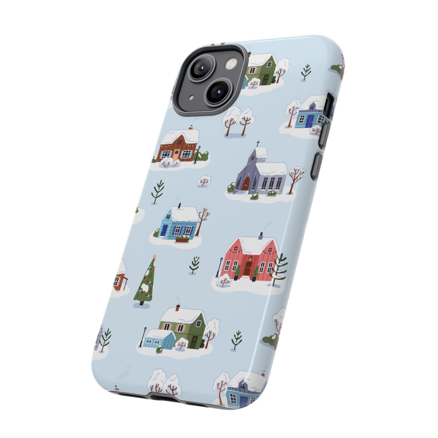 Snowy Merry Christmas Wallpaper Phone Case | iPhone 15 Plus/ Pro, 14, 13, 12| Google Pixel 7, Pro, 5| Samsung Galaxy S23 All Major Phone Models