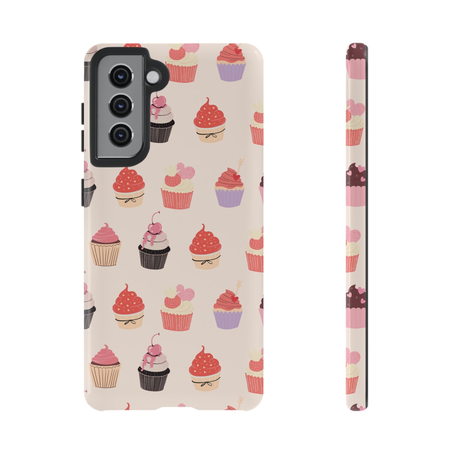 Cupcake Collage Wallpaper Phone Case | iPhone 15 Plus/ Pro, 14, 13, 12| Google Pixel 7, Pro, 5| Samsung Galaxy S23 All Major Phone Models