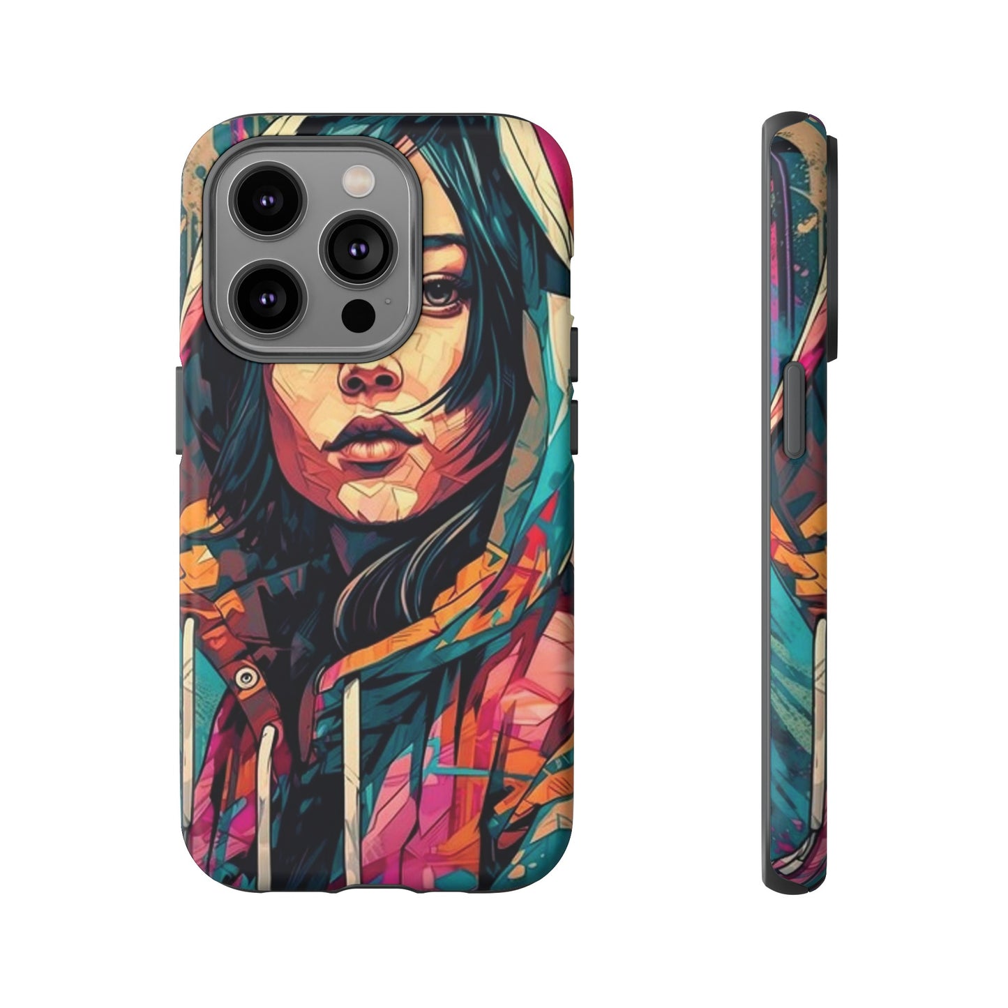 Girl Painting Wallpaper Phone Case | iPhone 15 Plus/ Pro, 14, 13, 12| Google Pixel 7, Pro, 5| Samsung Galaxy S23 All Major Phone Models