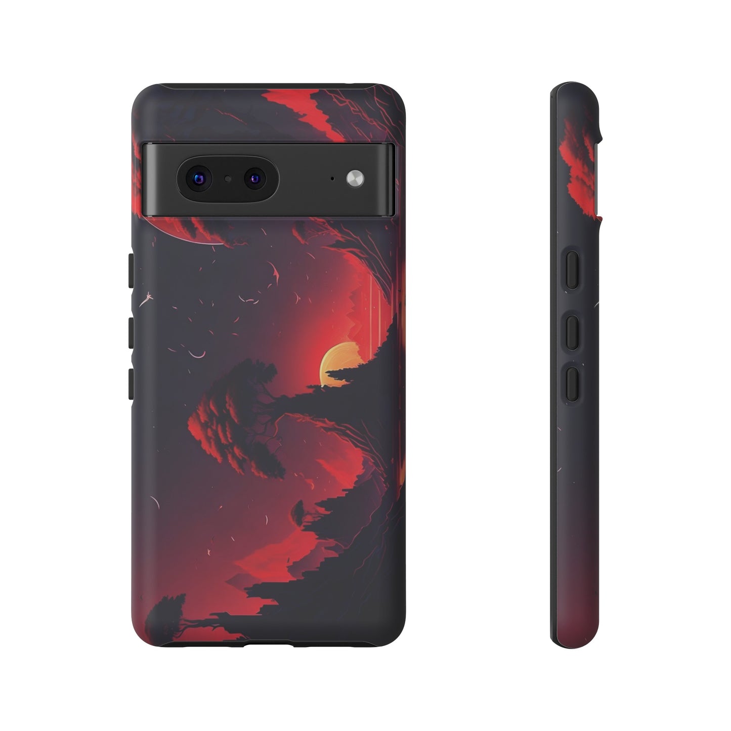 Red Sunset Wallpaper Phone Case | iPhone 15 Plus/ Pro, 14, 13, 12| Google Pixel 7, Pro, 5| Samsung Galaxy S23 All Major Phone Models