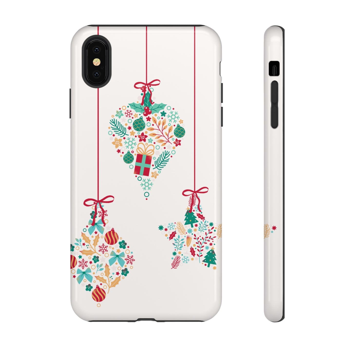 Christmas Ornaments Wallpaper Phone Case | iPhone 15 Plus/ Pro, 14, 13, 12| Google Pixel 7, Pro, 5| Samsung Galaxy S23 All Major Phone Models