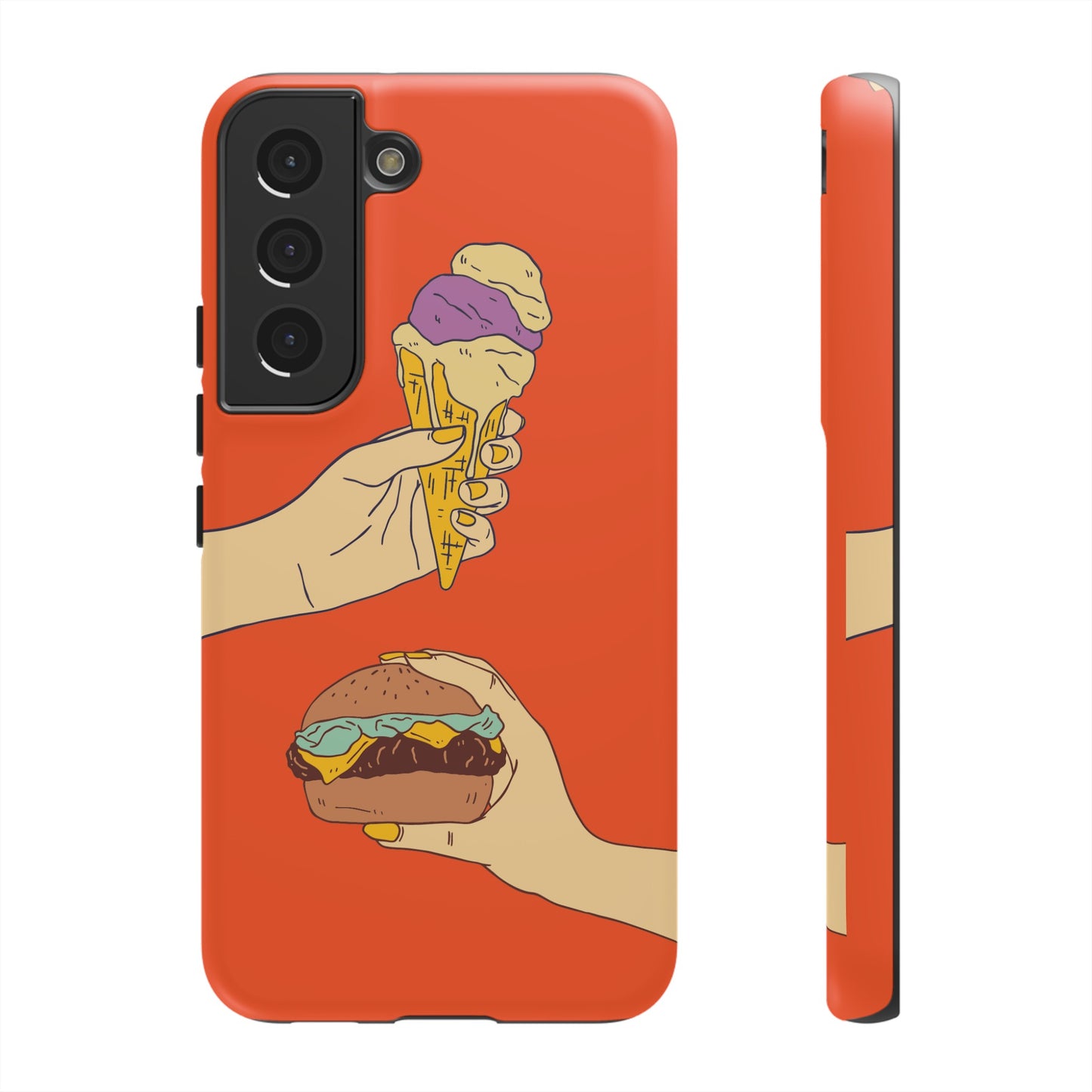 IceCream Or Hamburger? Phone Case | iPhone 15 Plus/ Pro, 14, 13, 12| Google Pixel 7, Pro, 5| Samsung Galaxy S23 All Major Phone Models