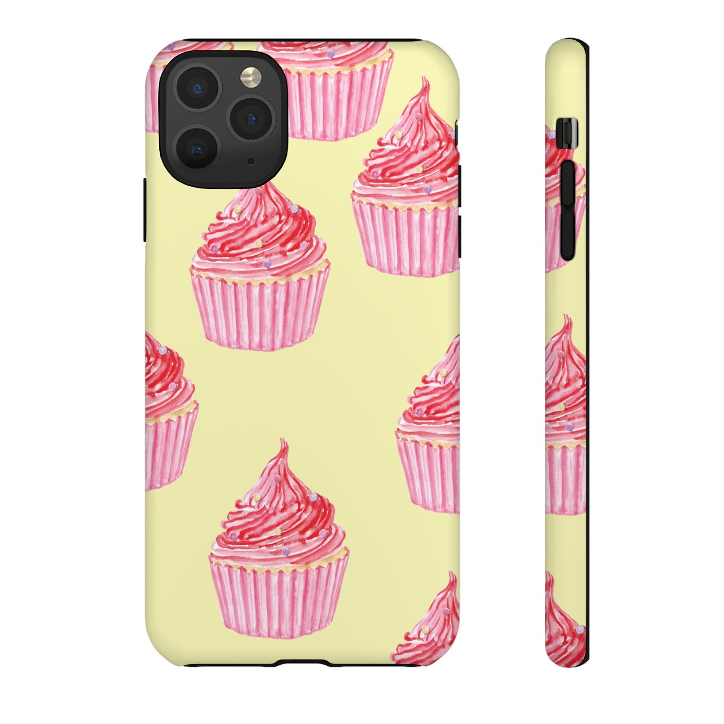 Pink Cupcake Wallpaper Phone Case | iPhone 15 Plus/ Pro, 14, 13, 12| Google Pixel 7, Pro, 5| Samsung Galaxy S23 All Major Phone Models