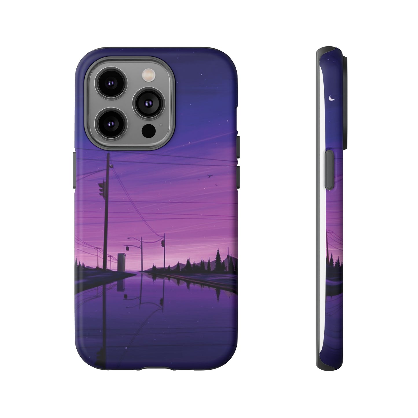 Purple Night Sky Wallpaper Phone Case | iPhone 15 Plus/ Pro, 14, 13, 12| Google Pixel 7, Pro, 5| Samsung Galaxy S23 All Major Phone Models