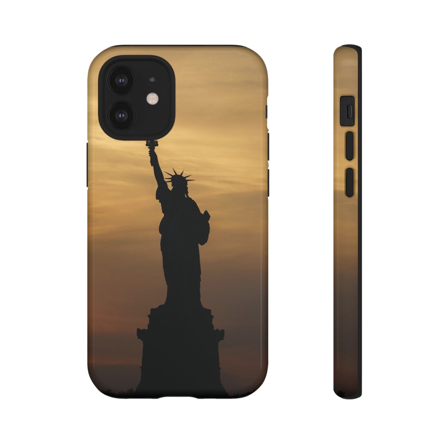 Silhouette Statue Of Liberty Wallpaper Phone Case | iPhone 15 Plus/ Pro, 14, 13, 12| Google Pixel 7, Pro, 5| Samsung Galaxy S23 All Major Phone Models