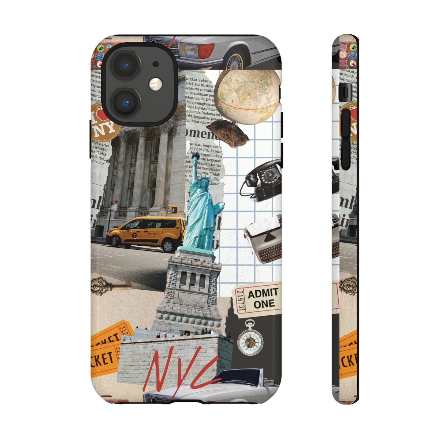 New York City Collage Wallpaper Phone Case | iPhone 15 Plus/ Pro, 14, 13, 12| Google Pixel 7, Pro, 5| Samsung Galaxy S23 All Major Phone Models