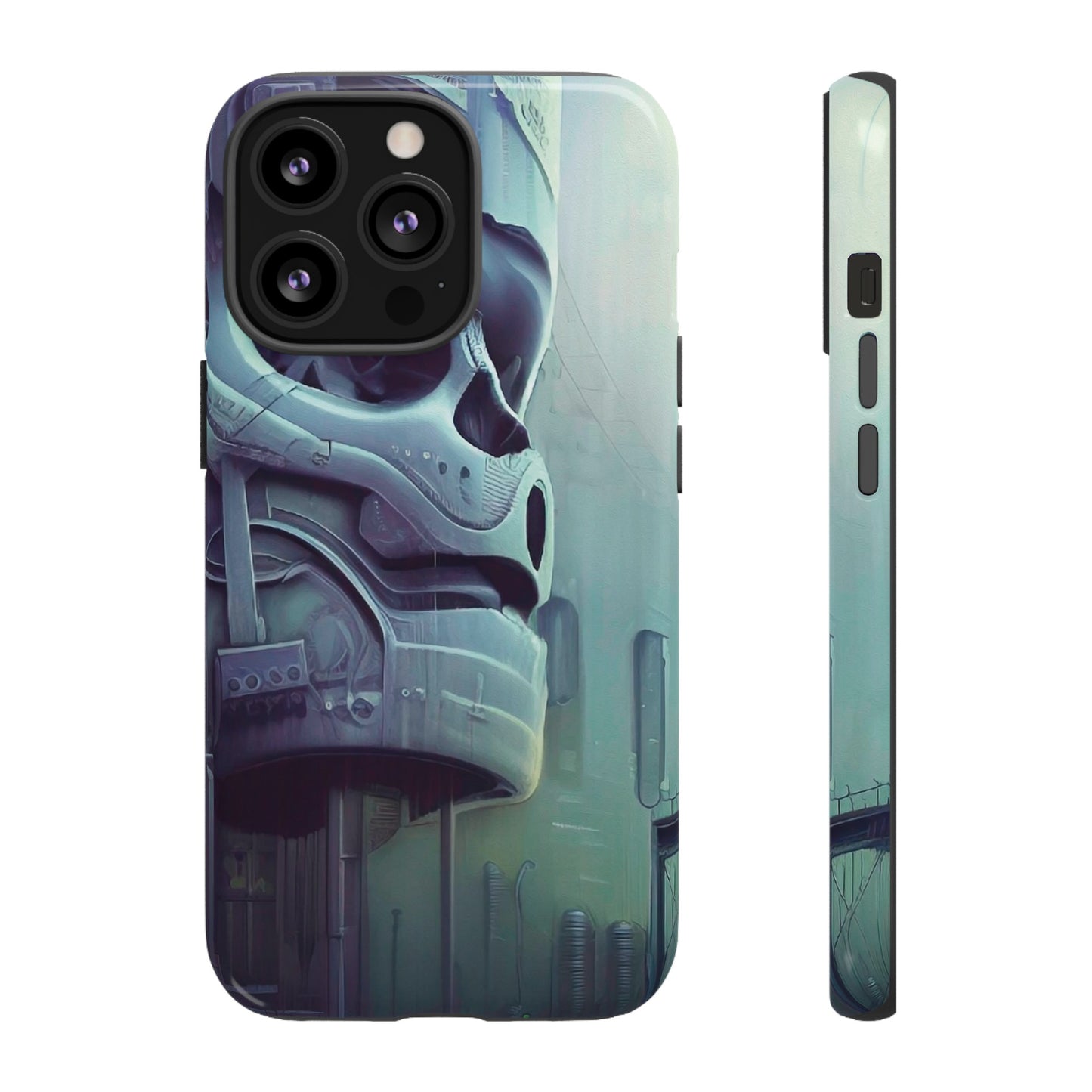 Sci-Fi Skull Wallpaper Phone Case | iPhone 15 Plus/ Pro, 14, 13, 12| Google Pixel 7, Pro, 5| Samsung Galaxy S23 All Major Phone Models