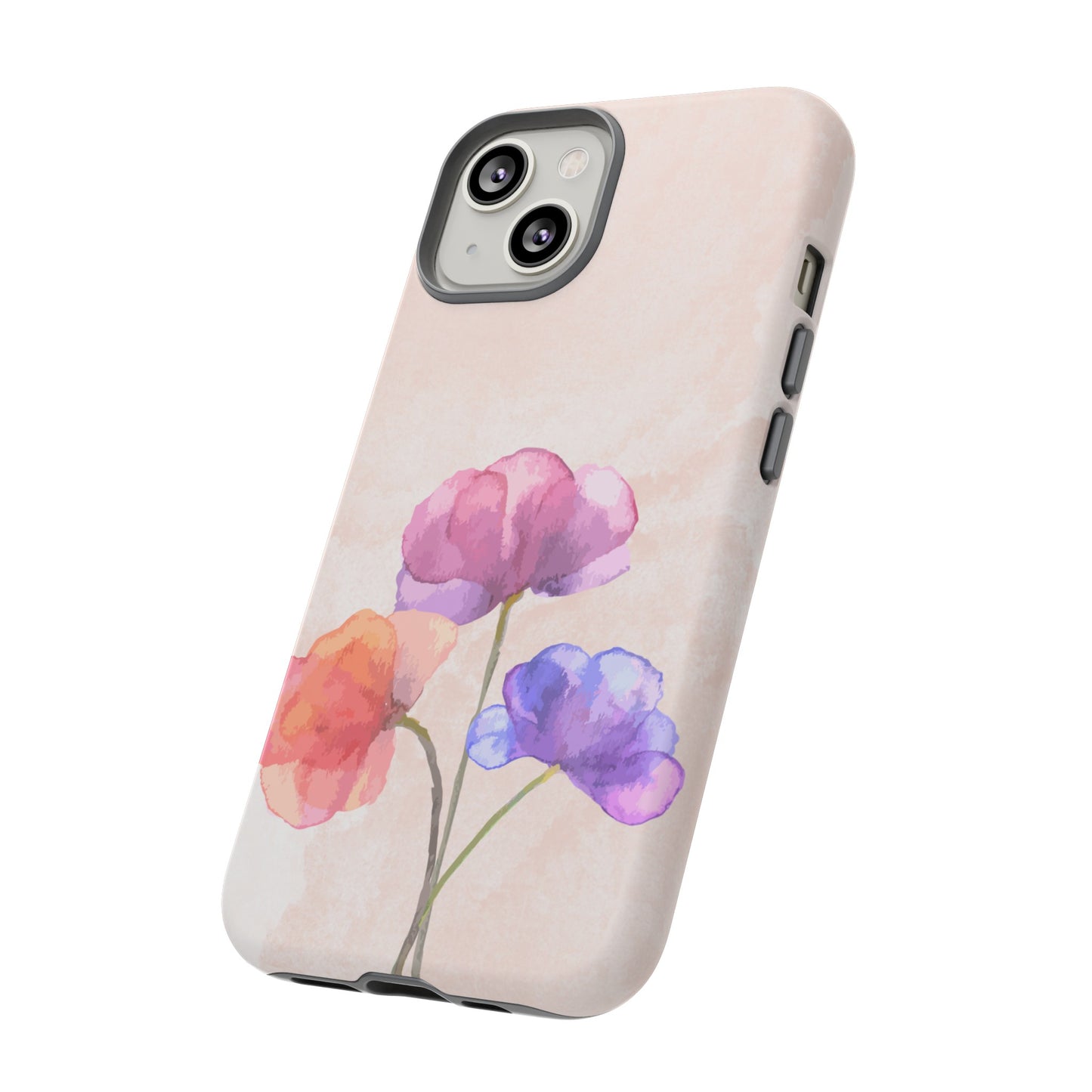 Three Flowers Wallpaper Phone Case | iPhone 15 Plus/ Pro, 14, 13, 12| Google Pixel 7, Pro, 5| Samsung Galaxy S23 All Major Phone Models