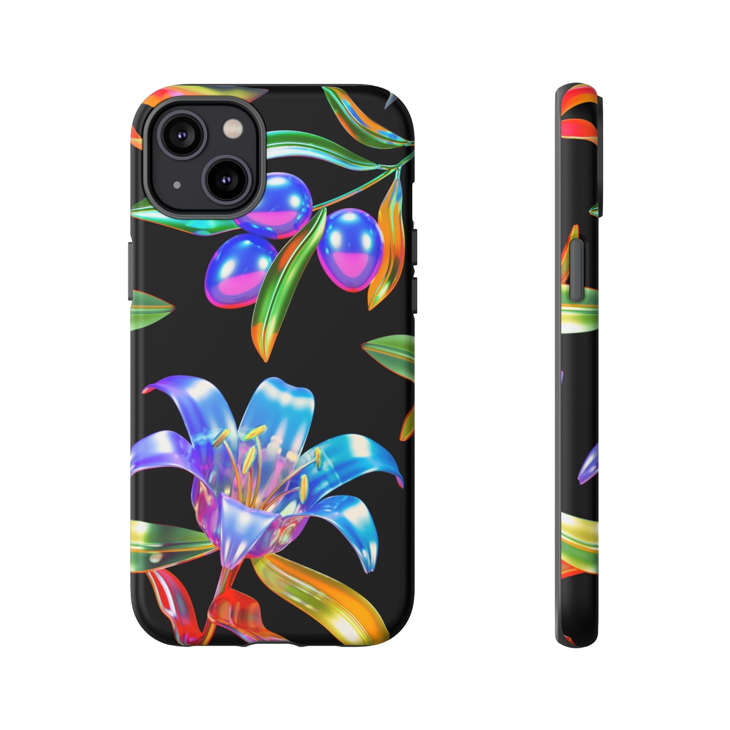 Metallic Flowers Phone Case | iPhone 15 Plus/ Pro, 14, 13, 12| Google Pixel 7, Pro, 5| Samsung Galaxy S23 All Major Phone Models