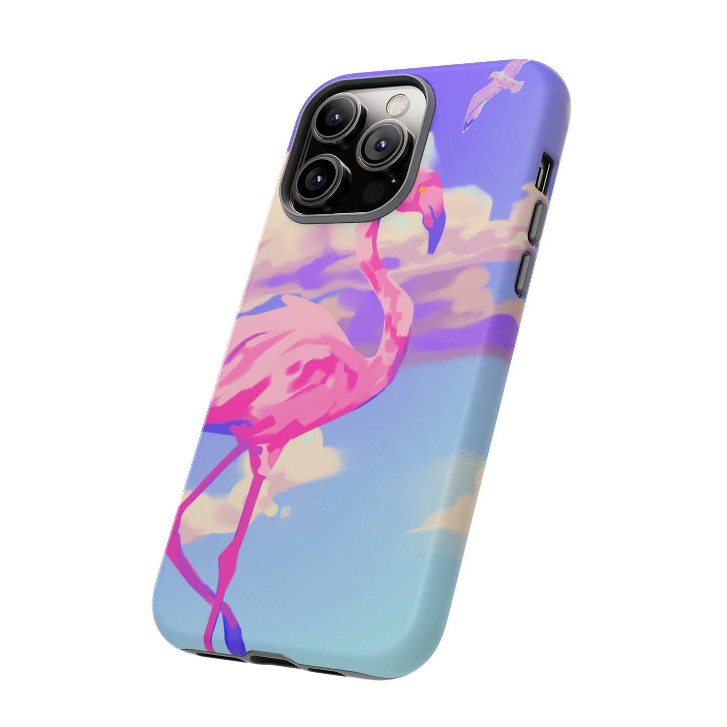 Flamingo In The Clouds Phone Case | iPhone 15 Plus/ Pro, 14, 13, 12| Google Pixel 7, Pro, 5| Samsung Galaxy S23 All Major Phone Models