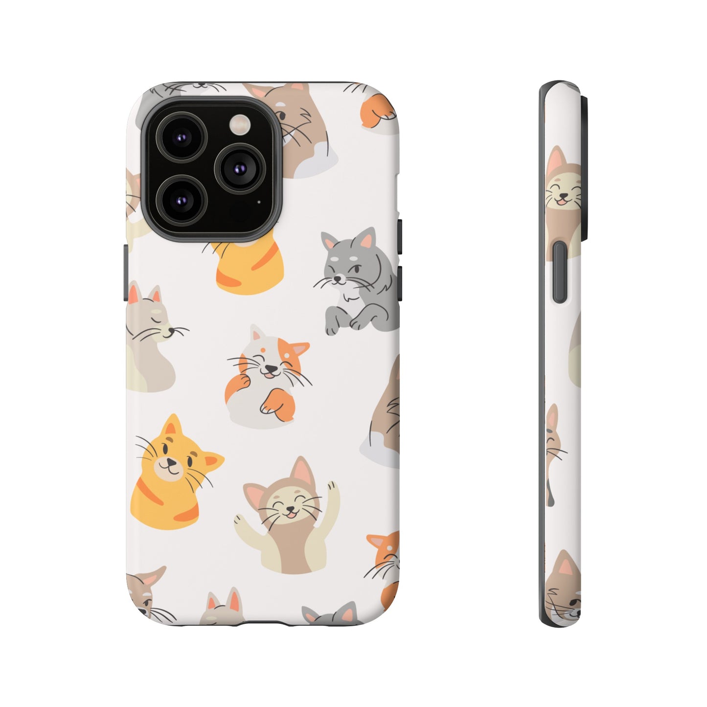 Adorable Cats Wallpaper Phone Case | iPhone 15 Plus/ Pro, 14, 13, 12| Google Pixel 7, Pro, 5| Samsung Galaxy S23 All Major Phone Models