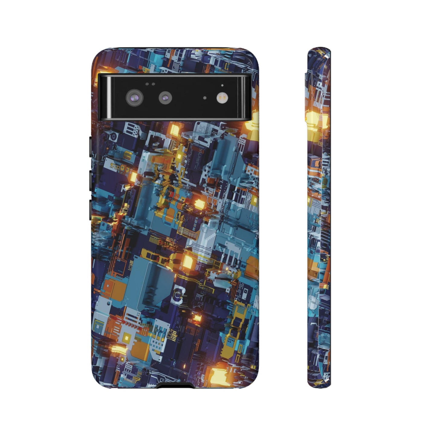 Computer Circuit Board Wallpaper Phone Case | iPhone 15 Plus/ Pro, 14, 13, 12| Google Pixel 7, Pro, 5| Samsung Galaxy S23 All Major Phone Models