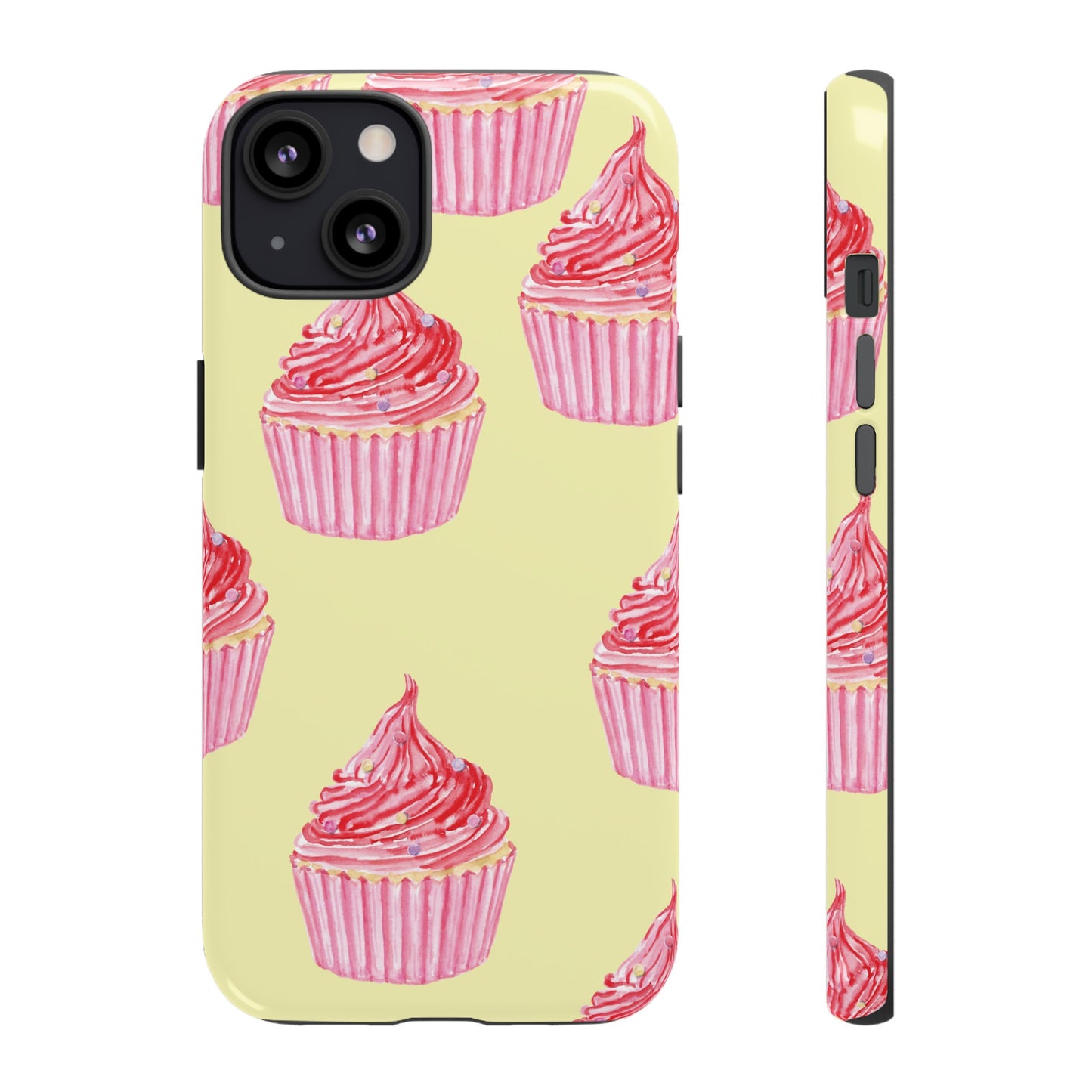 Pink Cupcake Wallpaper Phone Case | iPhone 15 Plus/ Pro, 14, 13, 12| Google Pixel 7, Pro, 5| Samsung Galaxy S23 All Major Phone Models