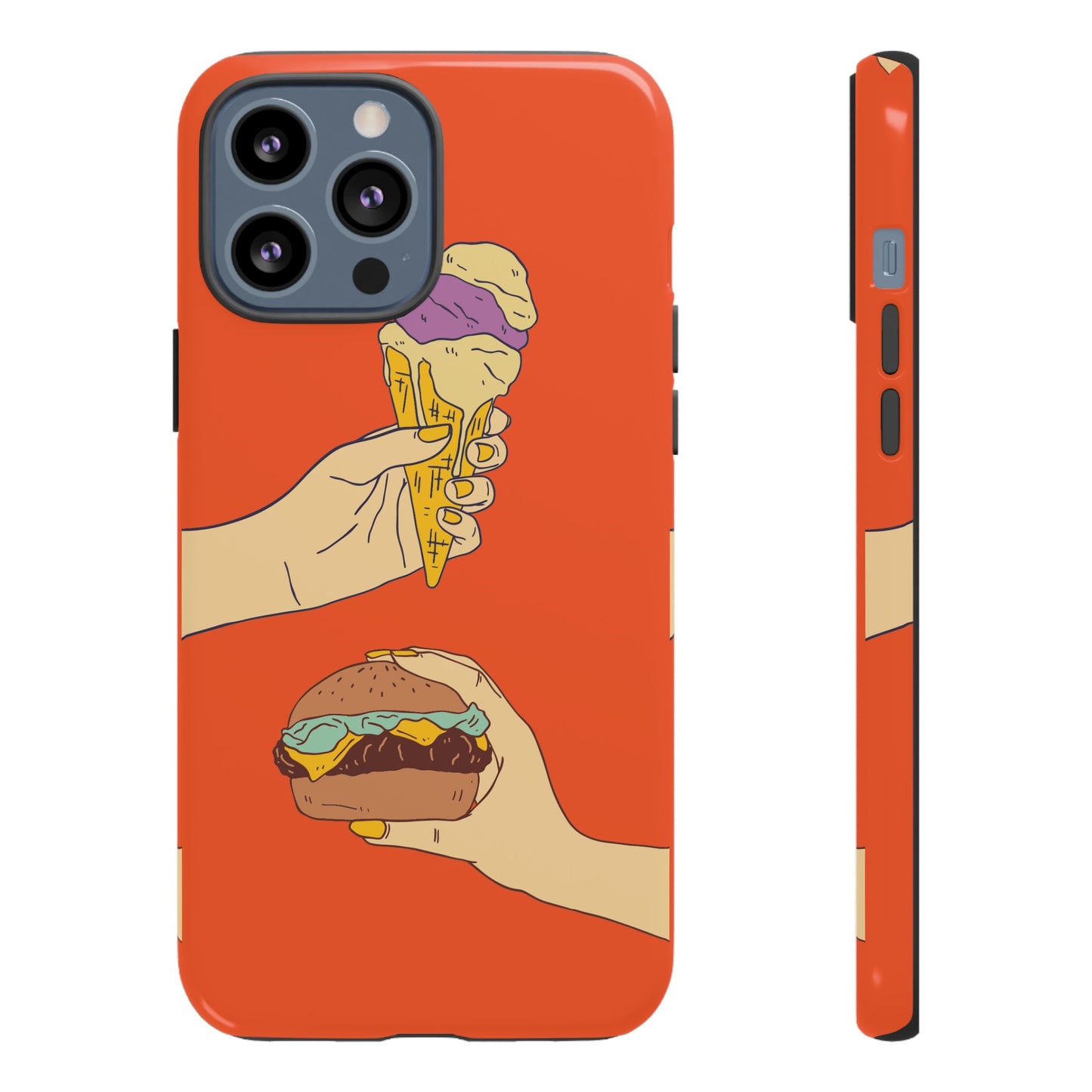 IceCream Or Hamburger? Phone Case | iPhone 15 Plus/ Pro, 14, 13, 12| Google Pixel 7, Pro, 5| Samsung Galaxy S23 All Major Phone Models