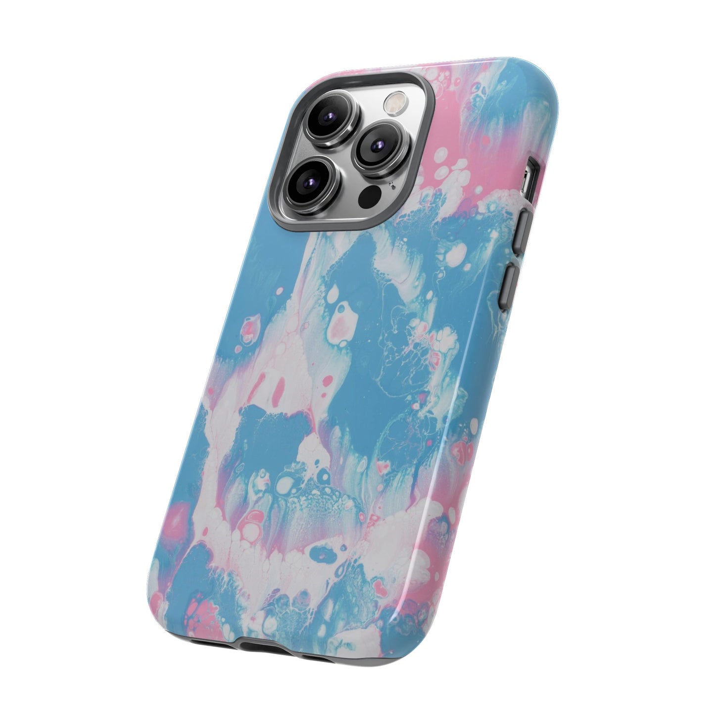 Baby Pink & Blue Resin Inspired Phone Case |iPhone 15 Plus/ Pro, 14, 13, 12|Google Pixel 7, Pro, 5|Samsung Galaxy S23 All Major Phone Models