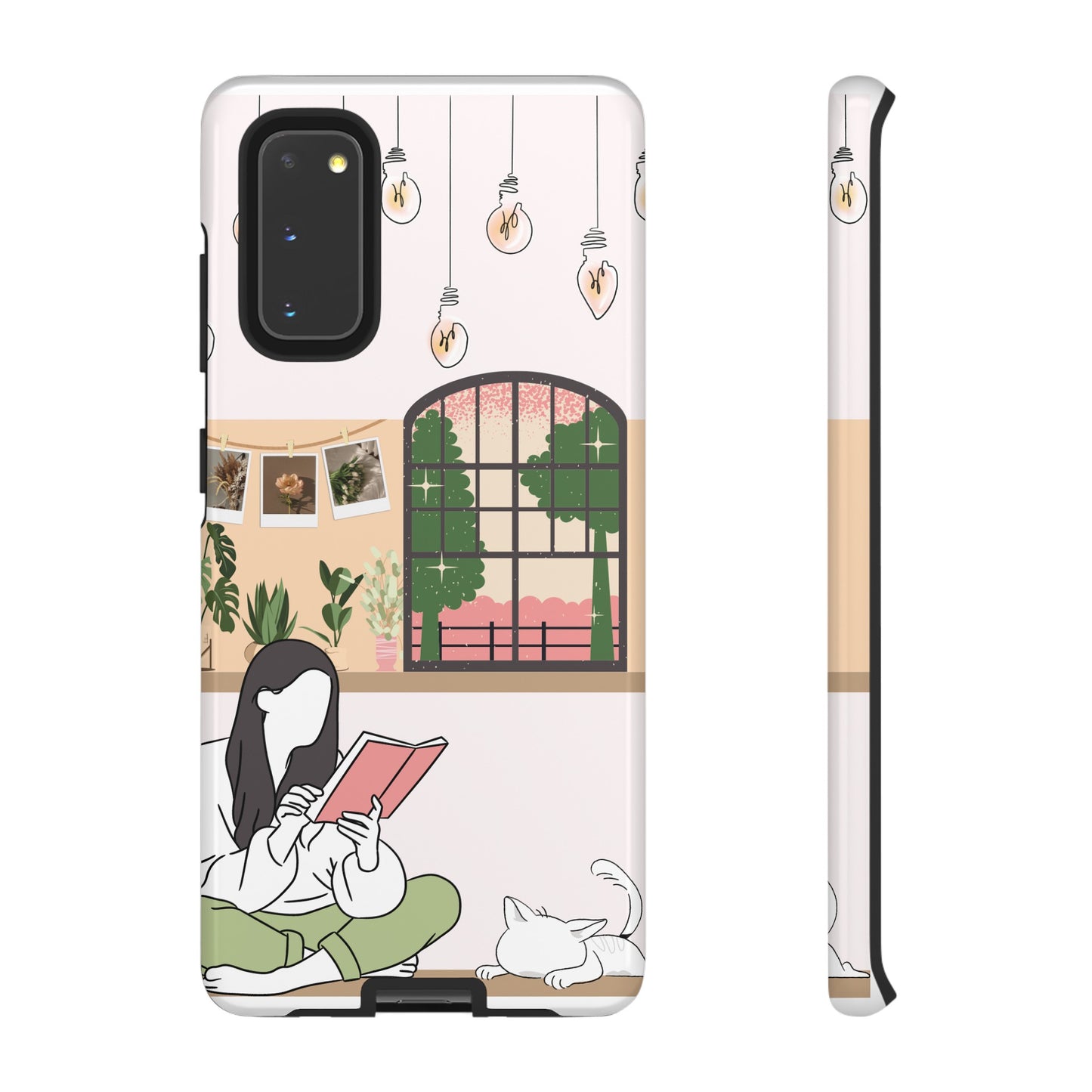 Girl and Cat Wallpaper Phone Case | iPhone 15 Plus/ Pro, 14, 13, 12| Google Pixel 7, Pro, 5| Samsung Galaxy S23 All Major Phone Models