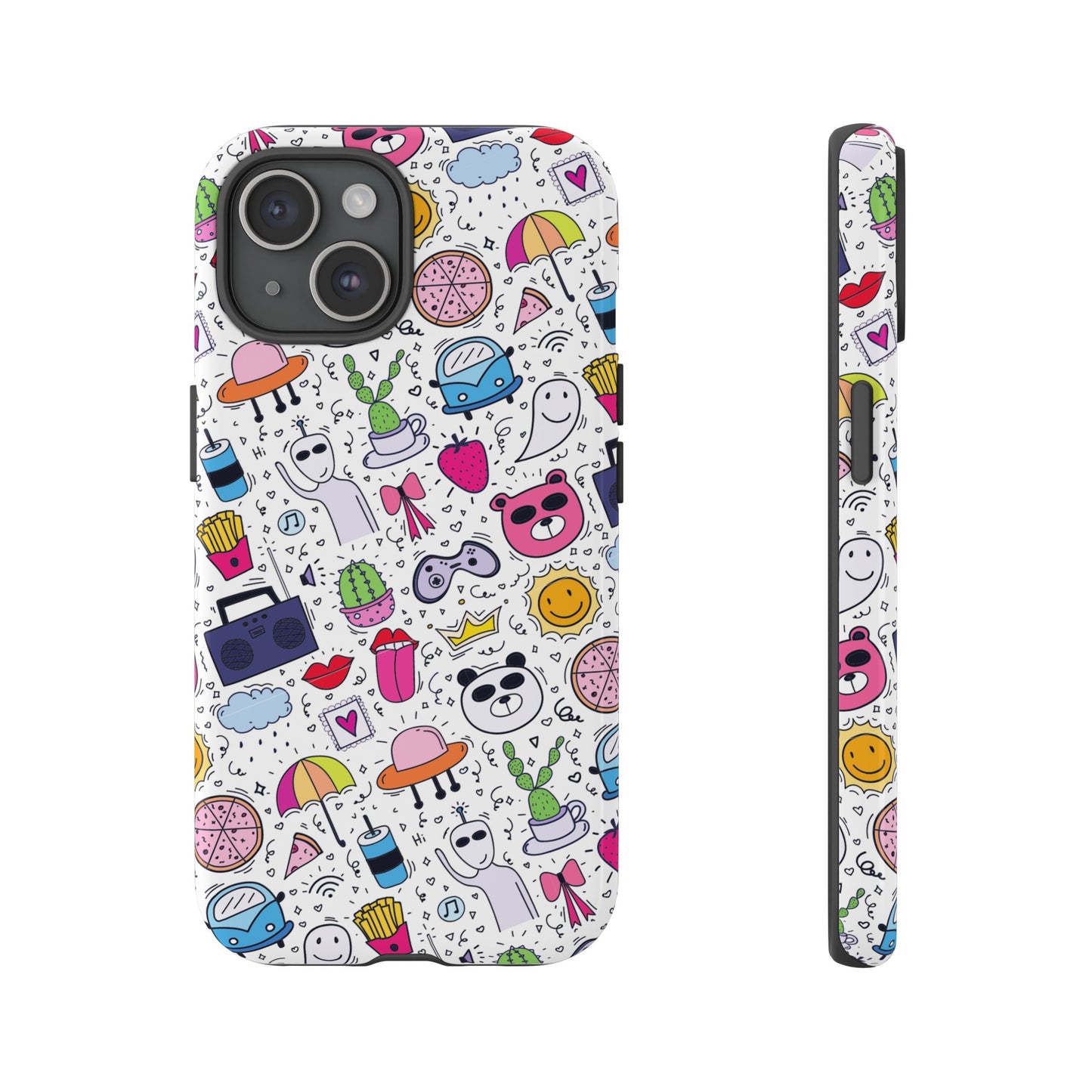 Cartoon Collage Phone Case | iPhone 15 Plus/ Pro, 14, 13, 12| Google Pixel 7, Pro, 5| Samsung Galaxy S23 All Major Phone Models