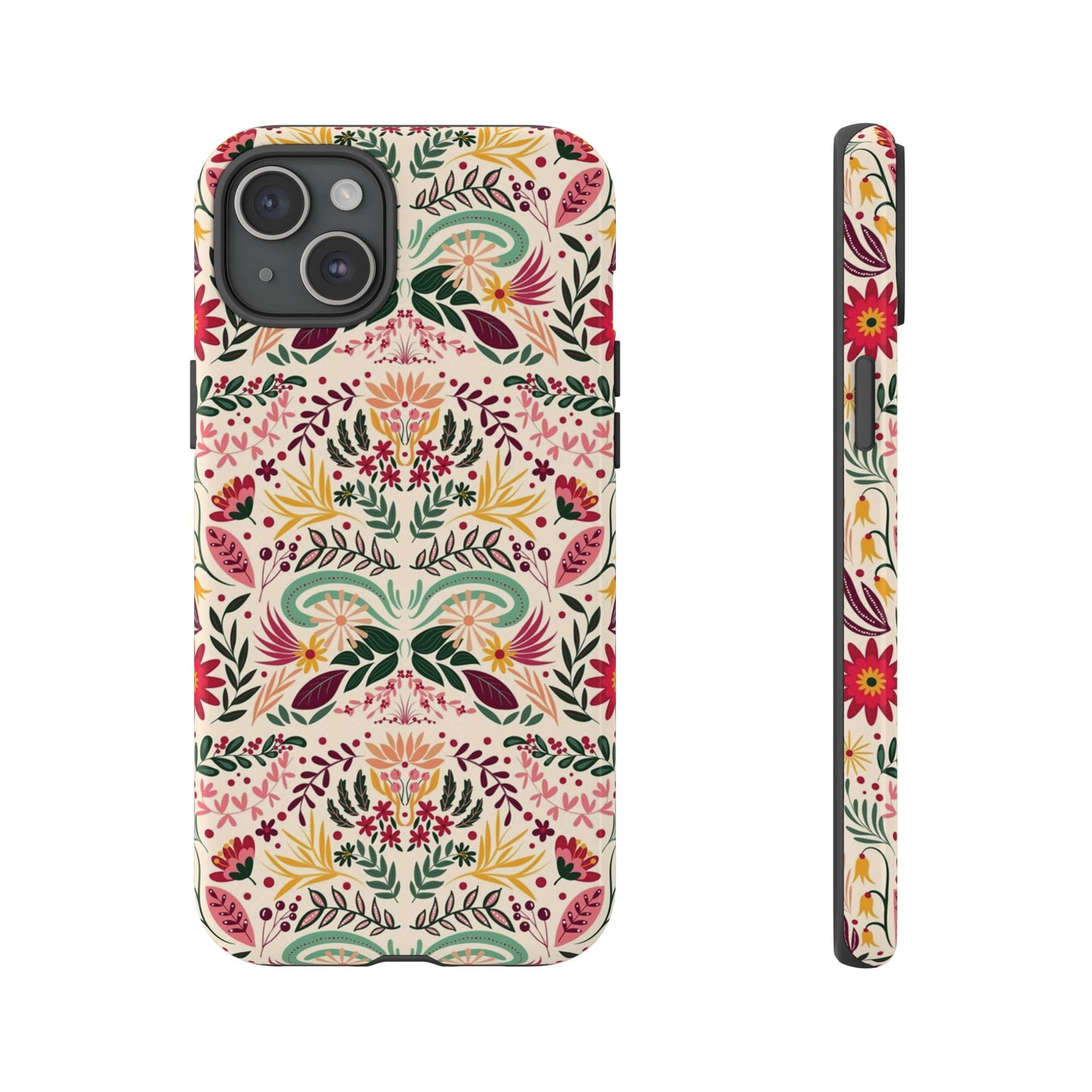 Bright Floral Wallpaper Phone Case | iPhone 15 Plus/ Pro, 14, 13, 12| Google Pixel 7, Pro, 5| Samsung Galaxy S23 All Major Phone Models