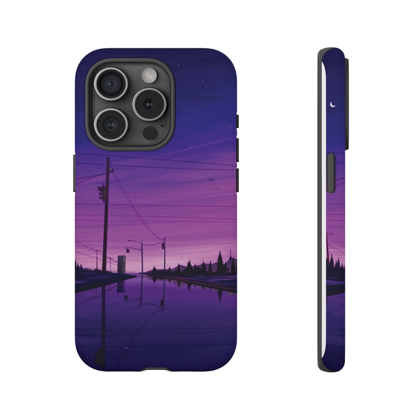 Purple Night Sky Wallpaper Phone Case | iPhone 15 Plus/ Pro, 14, 13, 12| Google Pixel 7, Pro, 5| Samsung Galaxy S23 All Major Phone Models