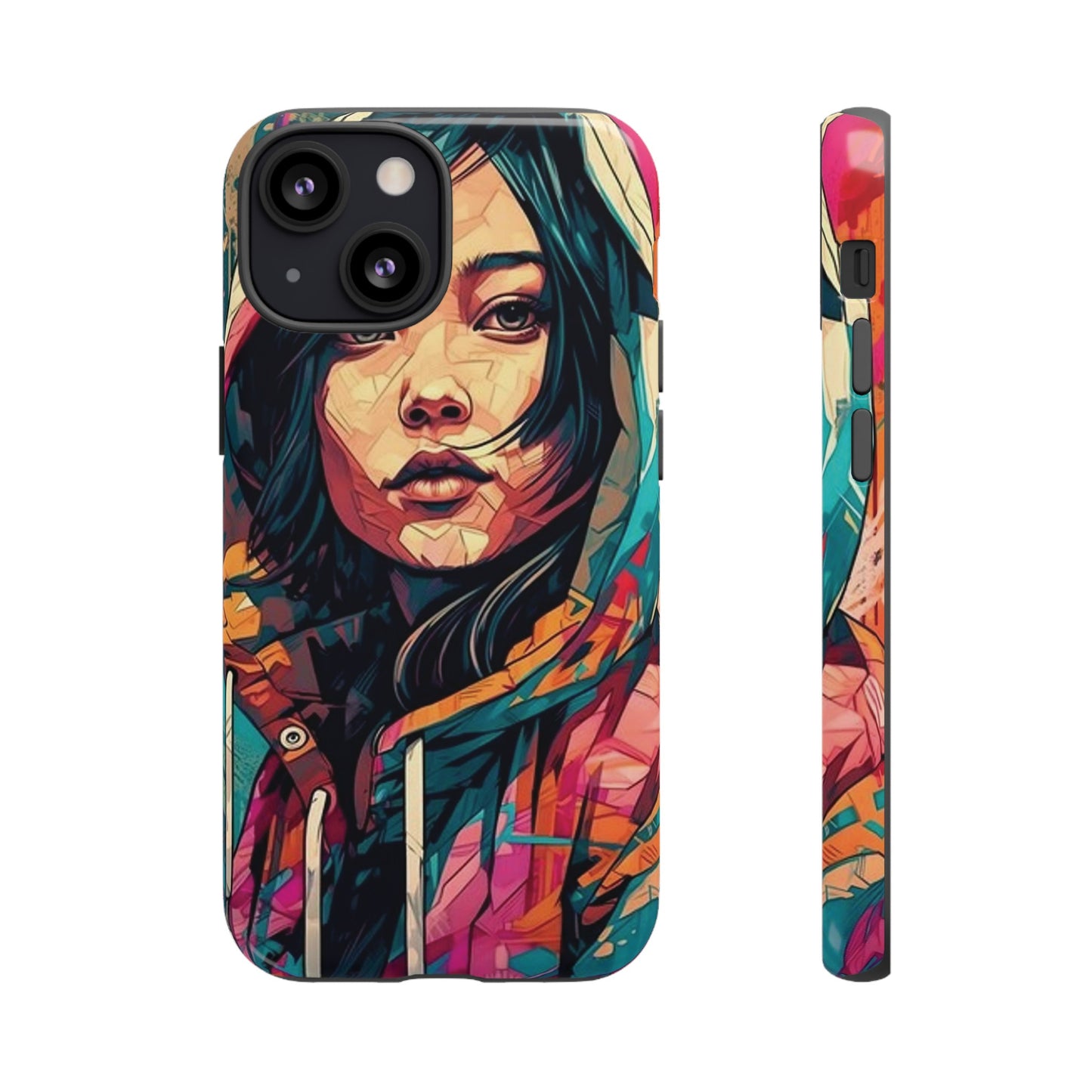 Girl Painting Wallpaper Phone Case | iPhone 15 Plus/ Pro, 14, 13, 12| Google Pixel 7, Pro, 5| Samsung Galaxy S23 All Major Phone Models