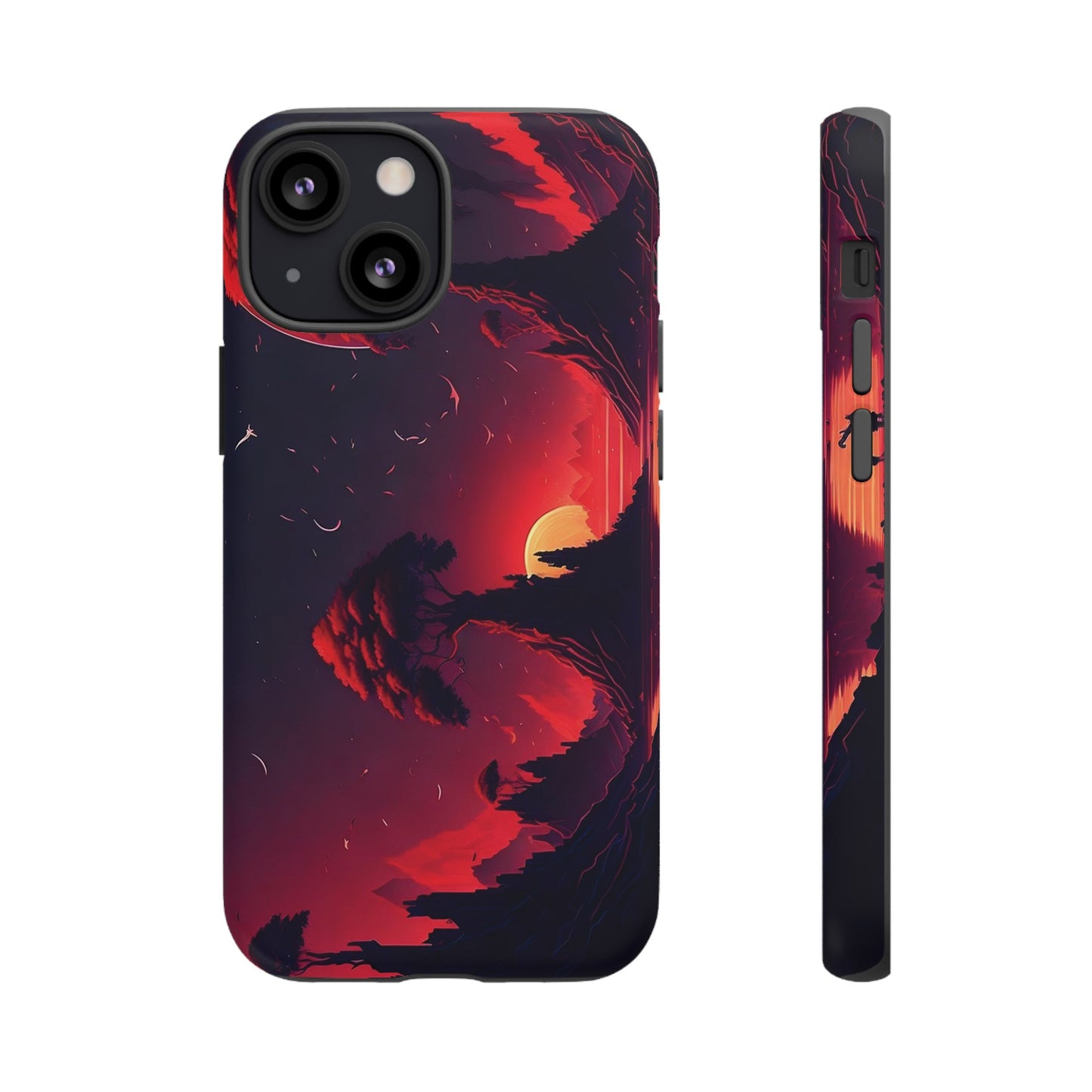 Red Sunset Wallpaper Phone Case | iPhone 15 Plus/ Pro, 14, 13, 12| Google Pixel 7, Pro, 5| Samsung Galaxy S23 All Major Phone Models