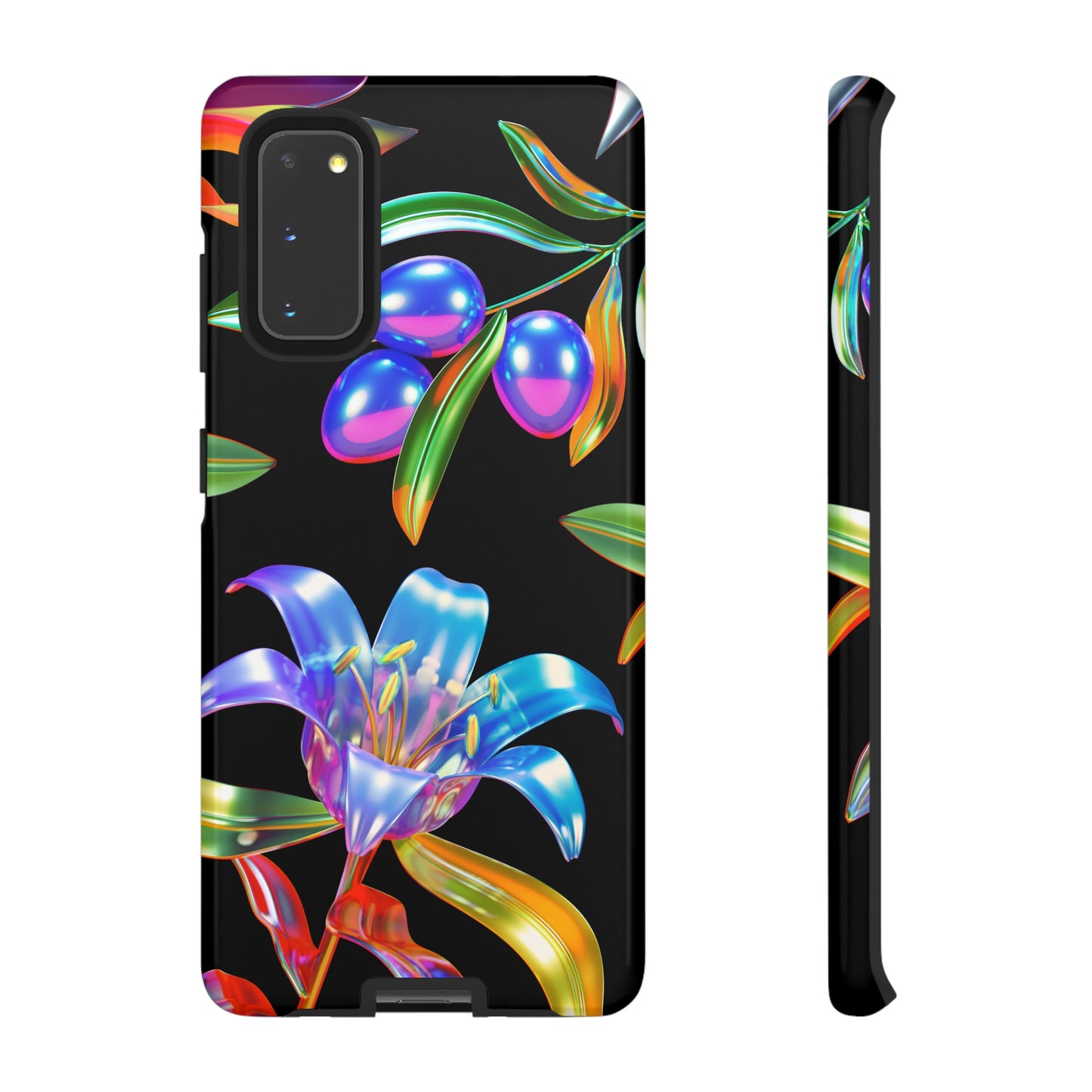 Metallic Flowers Phone Case | iPhone 15 Plus/ Pro, 14, 13, 12| Google Pixel 7, Pro, 5| Samsung Galaxy S23 All Major Phone Models