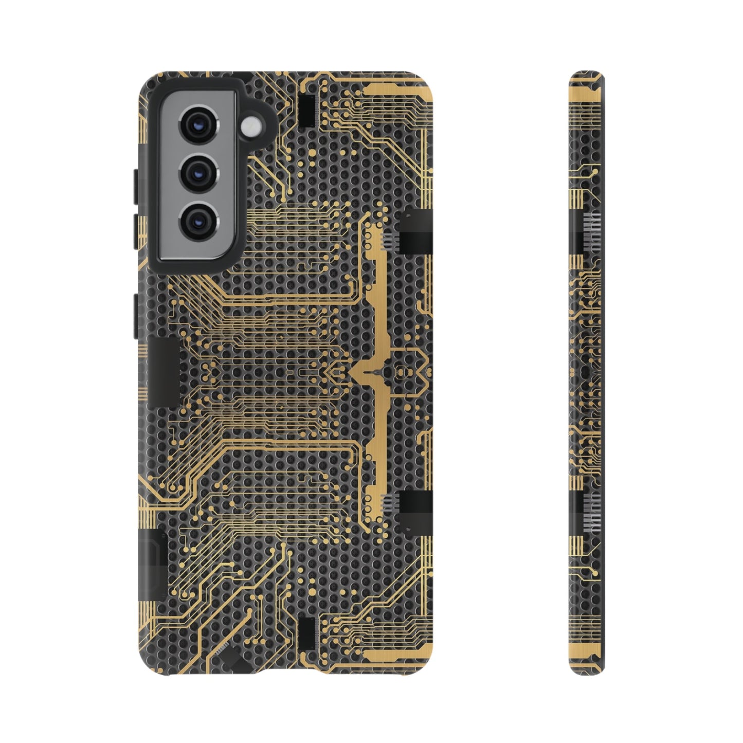 Golden Circuit Board Wallpaper Phone Case | iPhone 15 Plus/ Pro, 14, 13, 12| Google Pixel 7, Pro, 5| Samsung Galaxy S23 All Major Phone Models