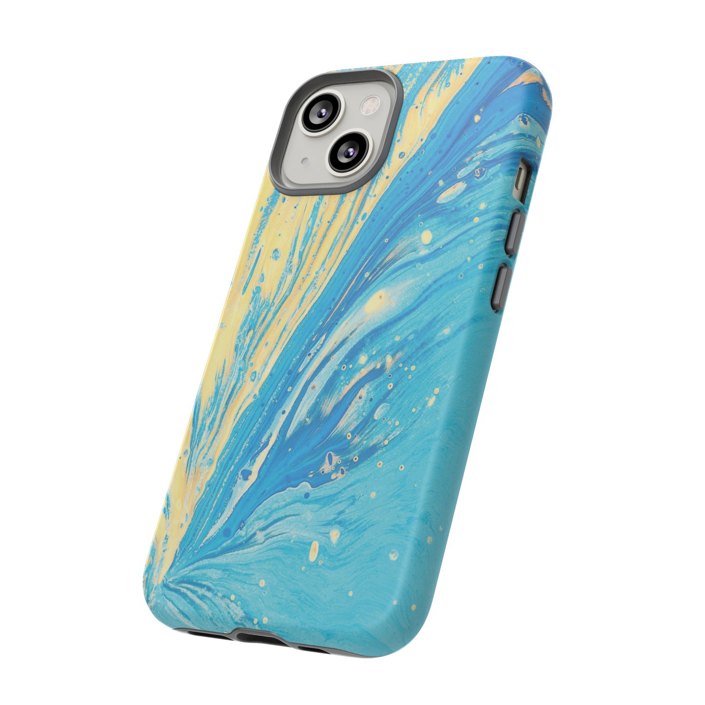 Fan of Yellow & Blue Paint Phone Case | iPhone 15 Plus/ Pro, 14, 13, 12| Google Pixel 7, Pro, 5| Samsung Galaxy S23 All Major Phone Models