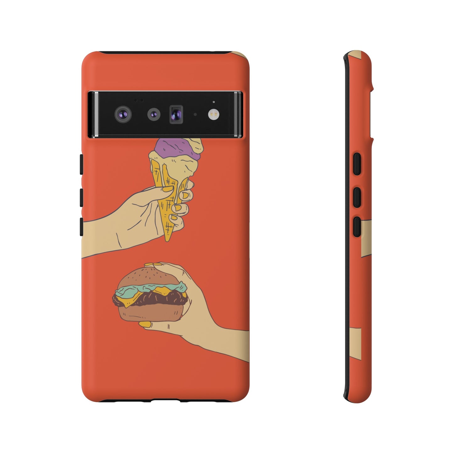 IceCream Or Hamburger? Phone Case | iPhone 15 Plus/ Pro, 14, 13, 12| Google Pixel 7, Pro, 5| Samsung Galaxy S23 All Major Phone Models