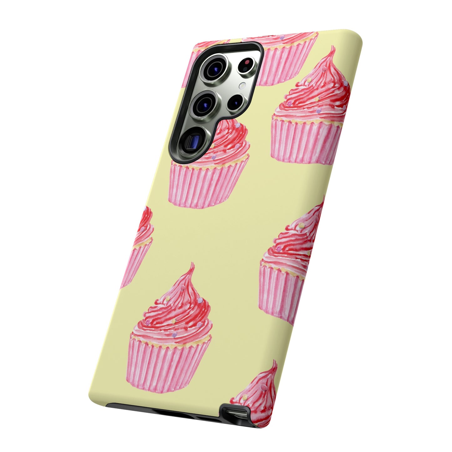 Pink Cupcake Wallpaper Phone Case | iPhone 15 Plus/ Pro, 14, 13, 12| Google Pixel 7, Pro, 5| Samsung Galaxy S23 All Major Phone Models