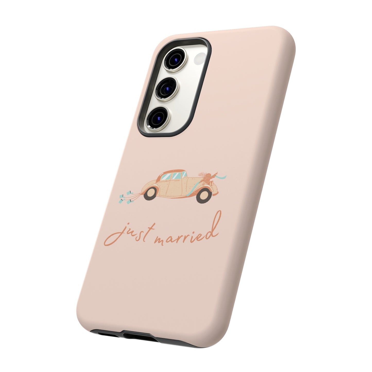 Just Married Phone Case | iPhone 15 Plus/ Pro, 14, 13, 12| Google Pixel 7, Pro, 5| Samsung Galaxy S23 All Major Phone Models