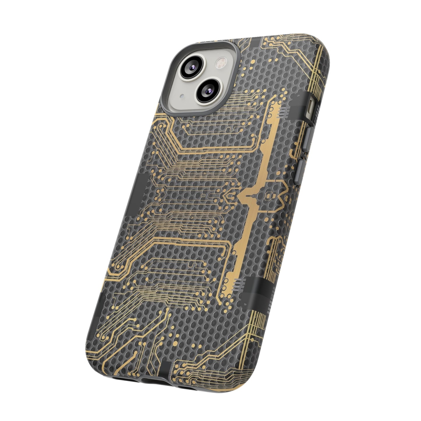 Golden Circuit Board Wallpaper Phone Case | iPhone 15 Plus/ Pro, 14, 13, 12| Google Pixel 7, Pro, 5| Samsung Galaxy S23 All Major Phone Models