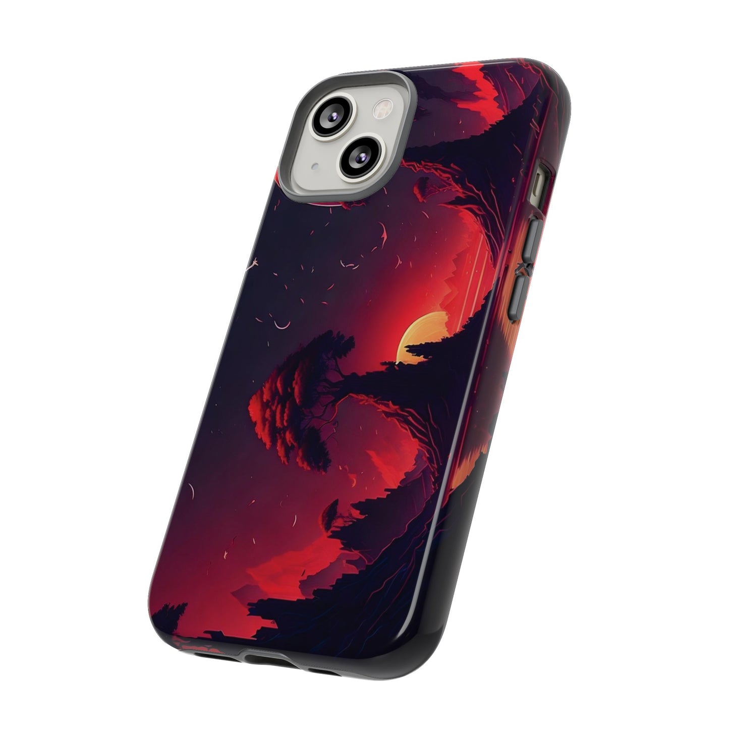 Red Sunset Wallpaper Phone Case | iPhone 15 Plus/ Pro, 14, 13, 12| Google Pixel 7, Pro, 5| Samsung Galaxy S23 All Major Phone Models