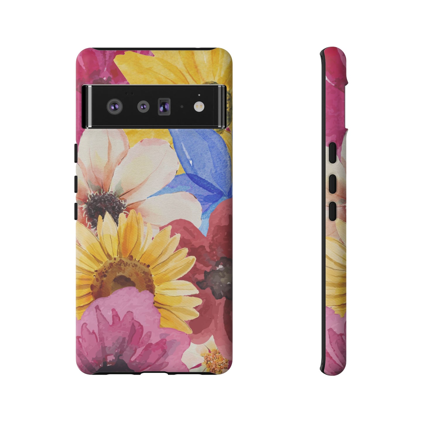 Overlapping Flowers Wallpaper Phone Case | iPhone 15 Plus/ Pro, 14, 13, 12| Google Pixel 7, Pro, 5| Samsung Galaxy S23 All Major Phone Models