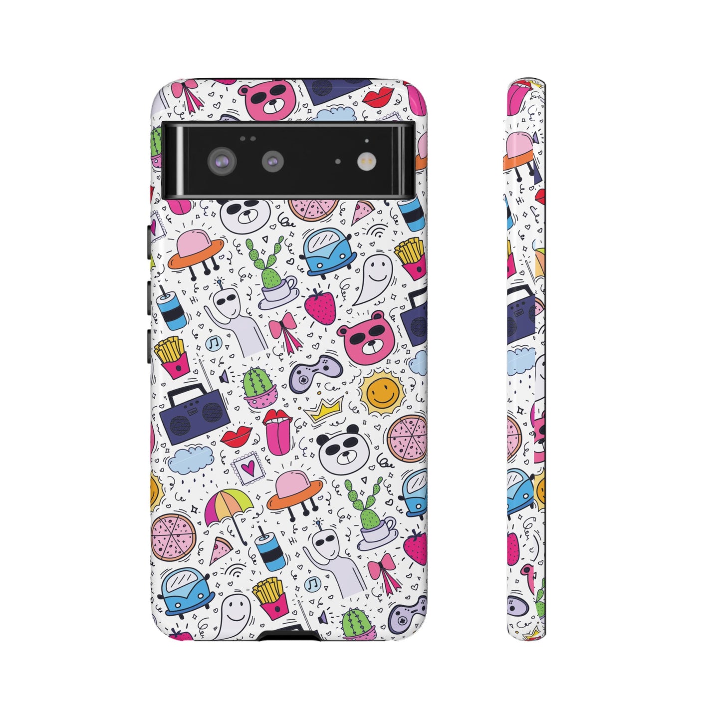 Cartoon Collage Phone Case | iPhone 15 Plus/ Pro, 14, 13, 12| Google Pixel 7, Pro, 5| Samsung Galaxy S23 All Major Phone Models