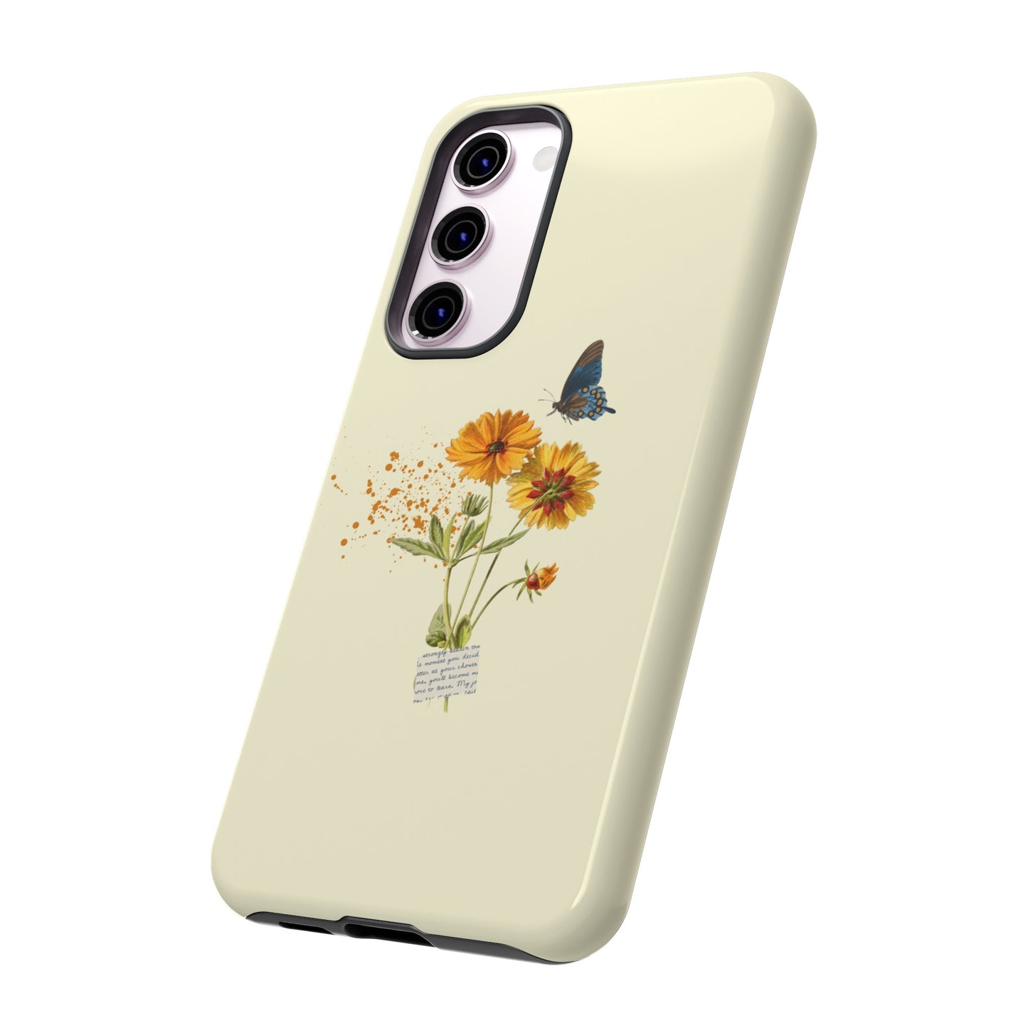 Butterfly Sunflowers Phone Case | iPhone 15 Plus/ Pro, 14, 13, 12| Google Pixel 7, Pro, 5| Samsung Galaxy S23 All Major Phone Models